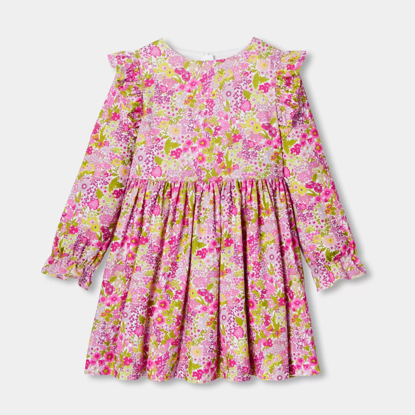 Discount Jacadi Mädchenkleid aus Liberty-Stoff WEISS/MEHRFARBIG