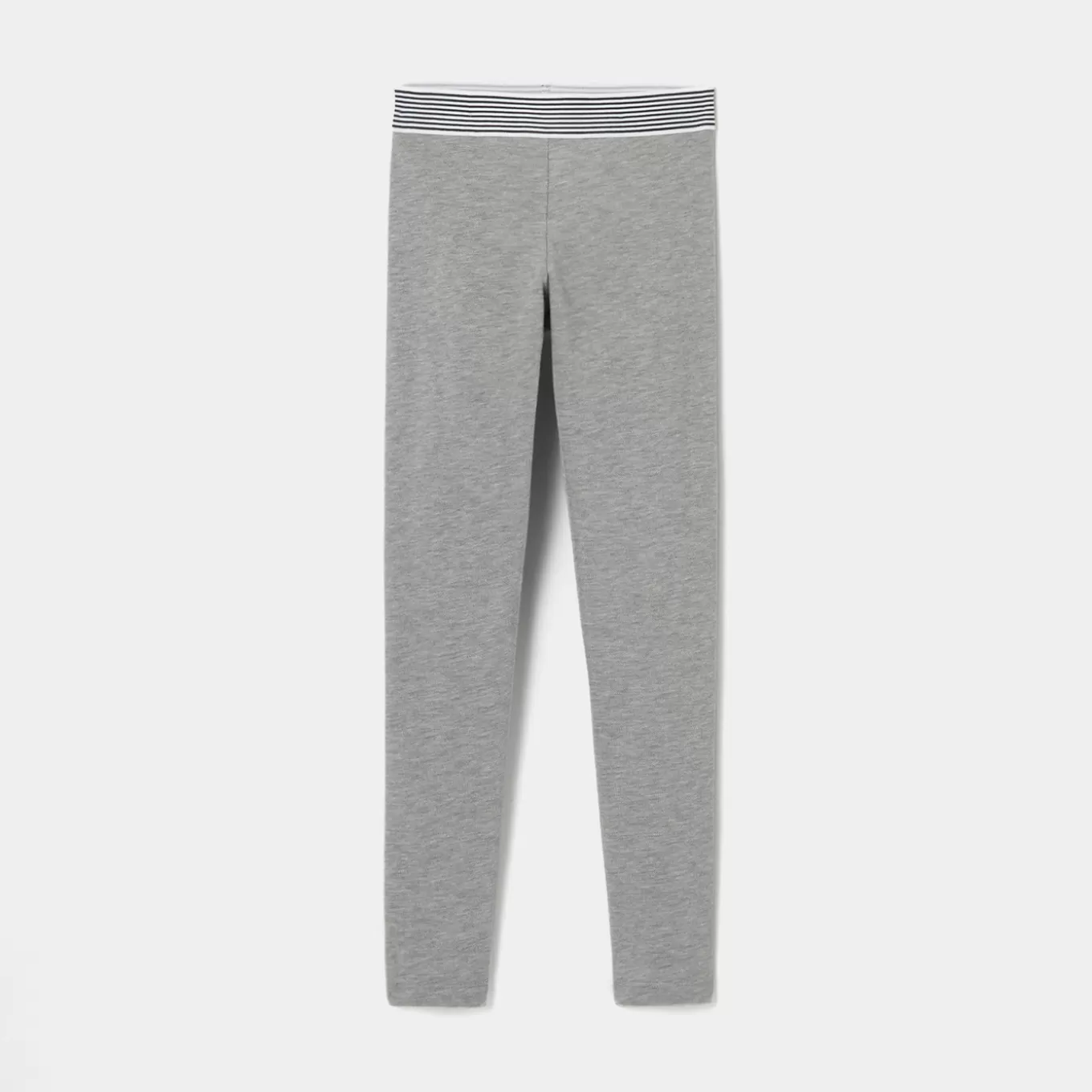New Jacadi Mädchenleggings aus Baumwollpikee GRAU MELIERT HELL JACADI