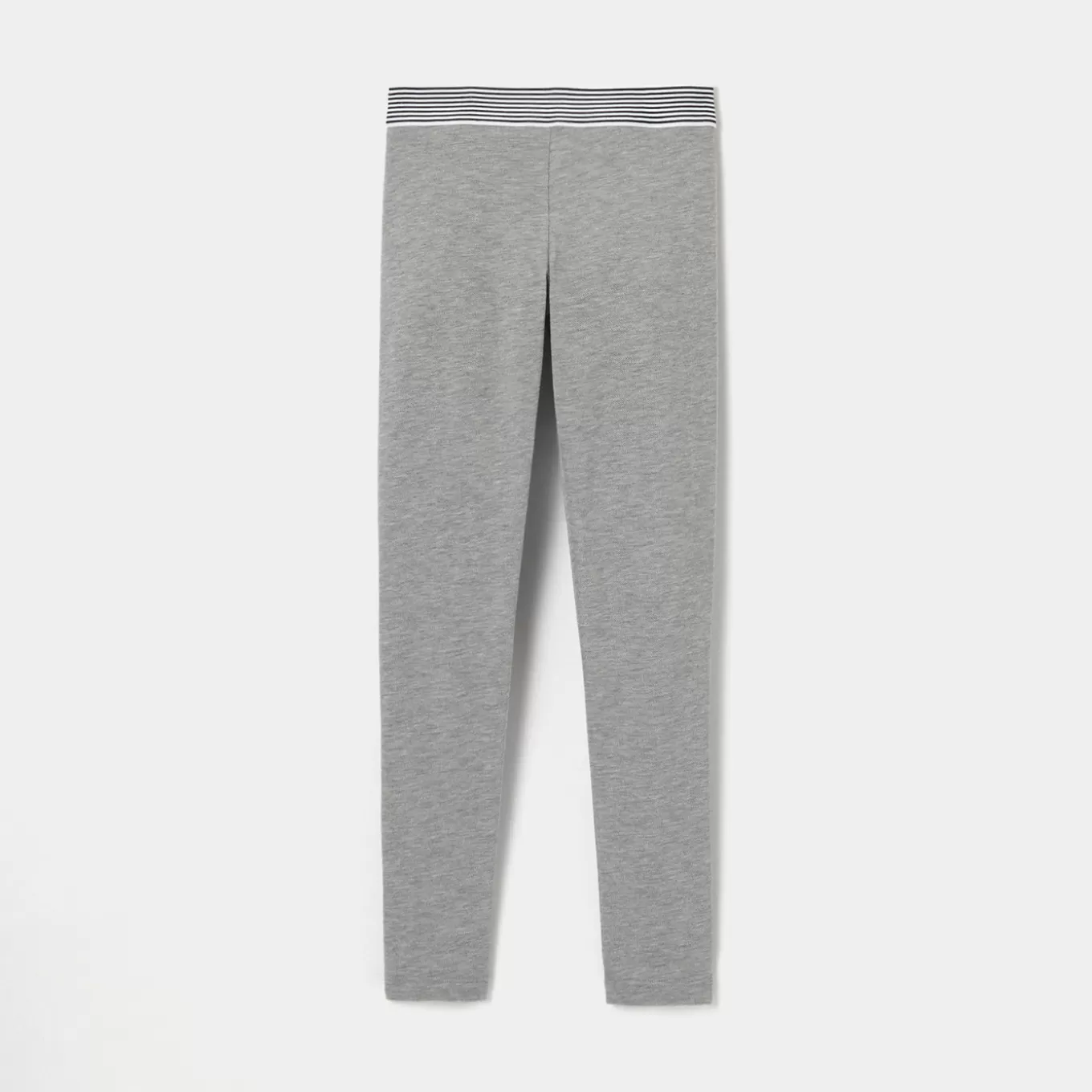 New Jacadi Mädchenleggings aus Baumwollpikee GRAU MELIERT HELL JACADI