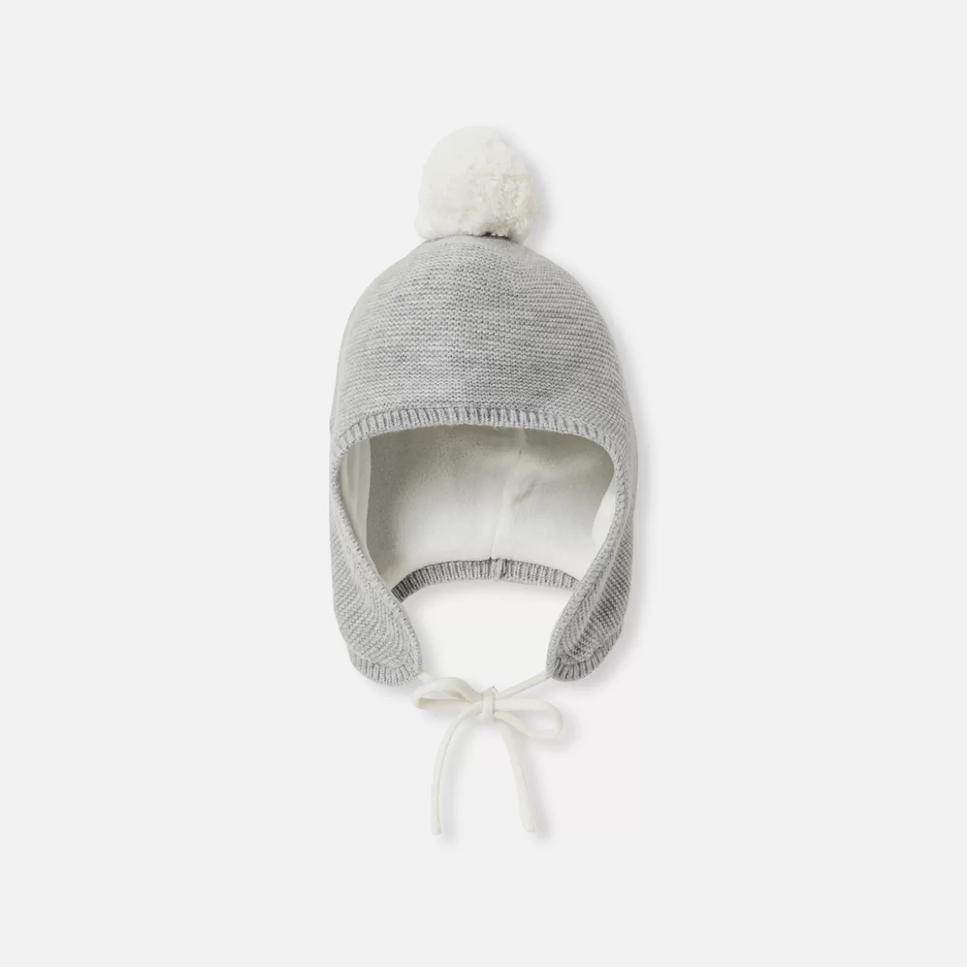 Best Sale Jacadi Mütze mit Pompon für Baby Mädchen GRAU MELIERT HELL JACADI