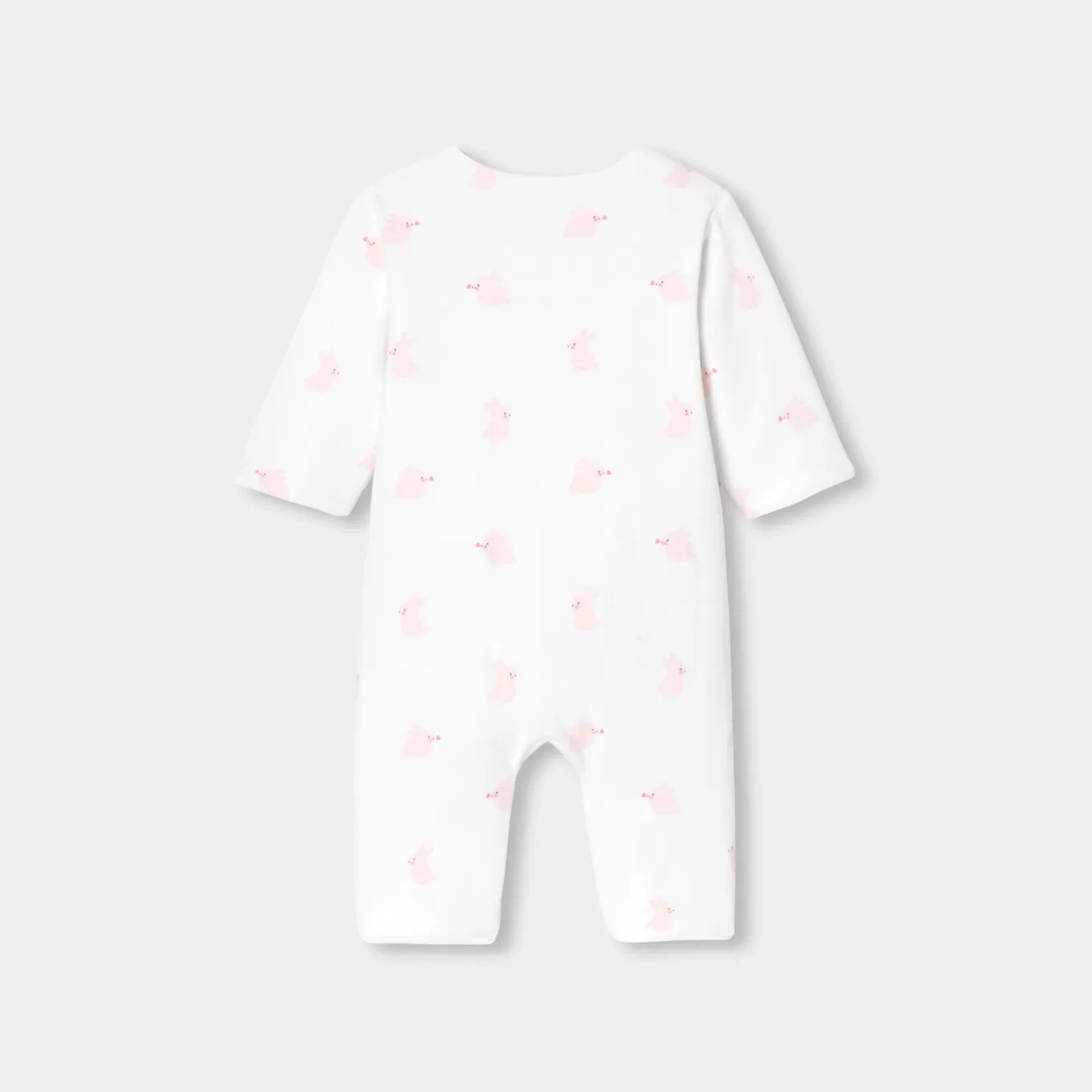 Best Sale Jacadi Overall aus Jersey für Baby Mädchen WEISS/ROSA