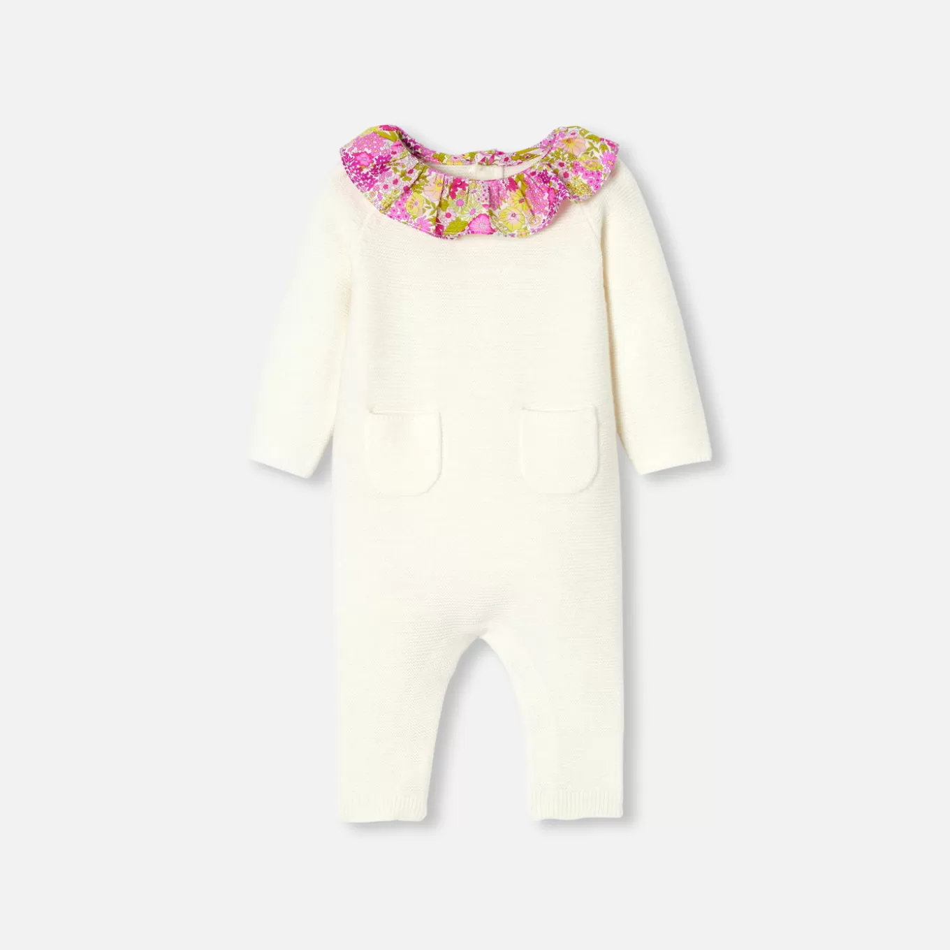 Online Jacadi Overall aus Krausstrick für Baby Mädchen WEICHES JACADI WEISS