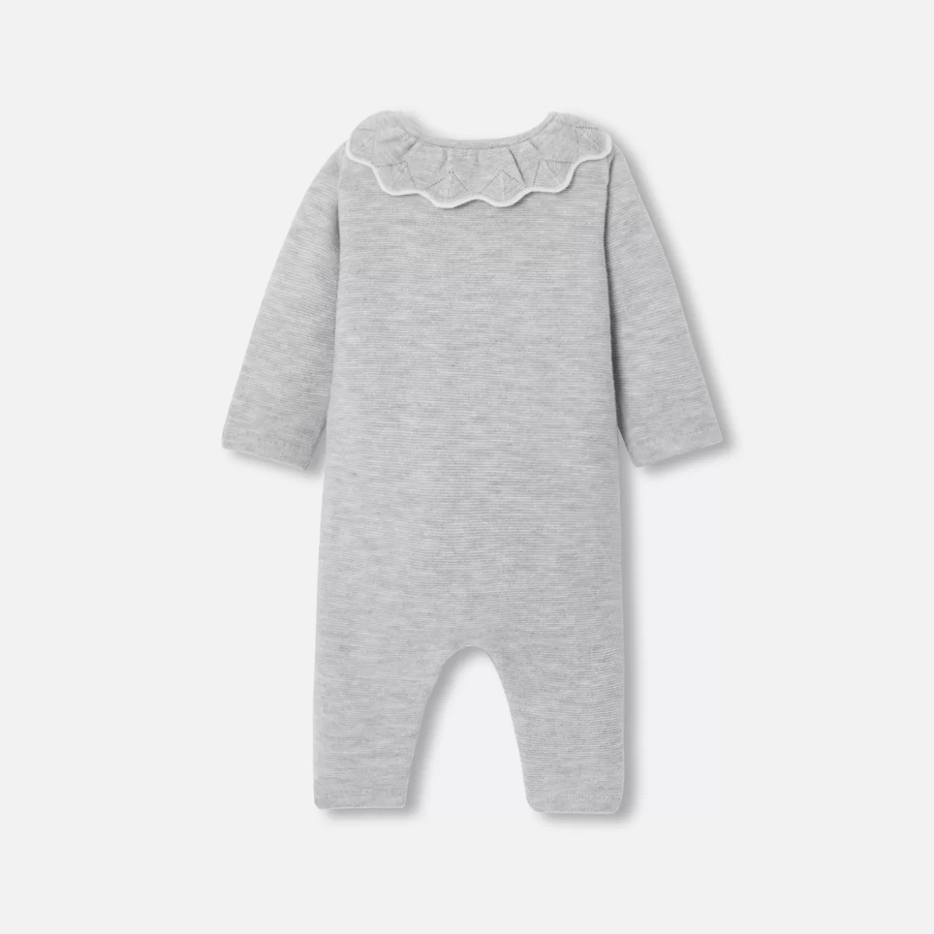 Online Jacadi Overall aus Krausstrick für Baby Mädchen GRAU MELIERT HELL JACADI