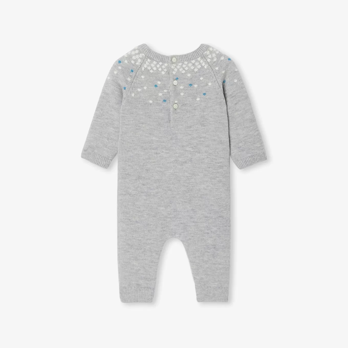 Flash Sale Jacadi Overall aus Strick für Baby Jungen GRAU MELIERT HELL JACADI