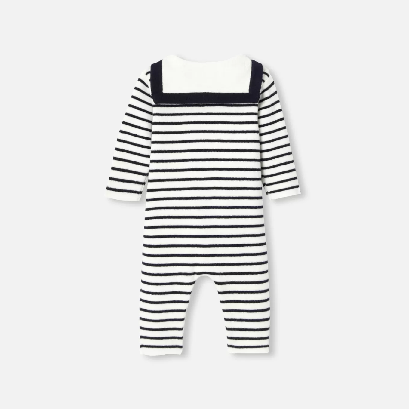 Hot Jacadi Overall aus Strick für Baby Jungen MARINEBLAU/WEISS