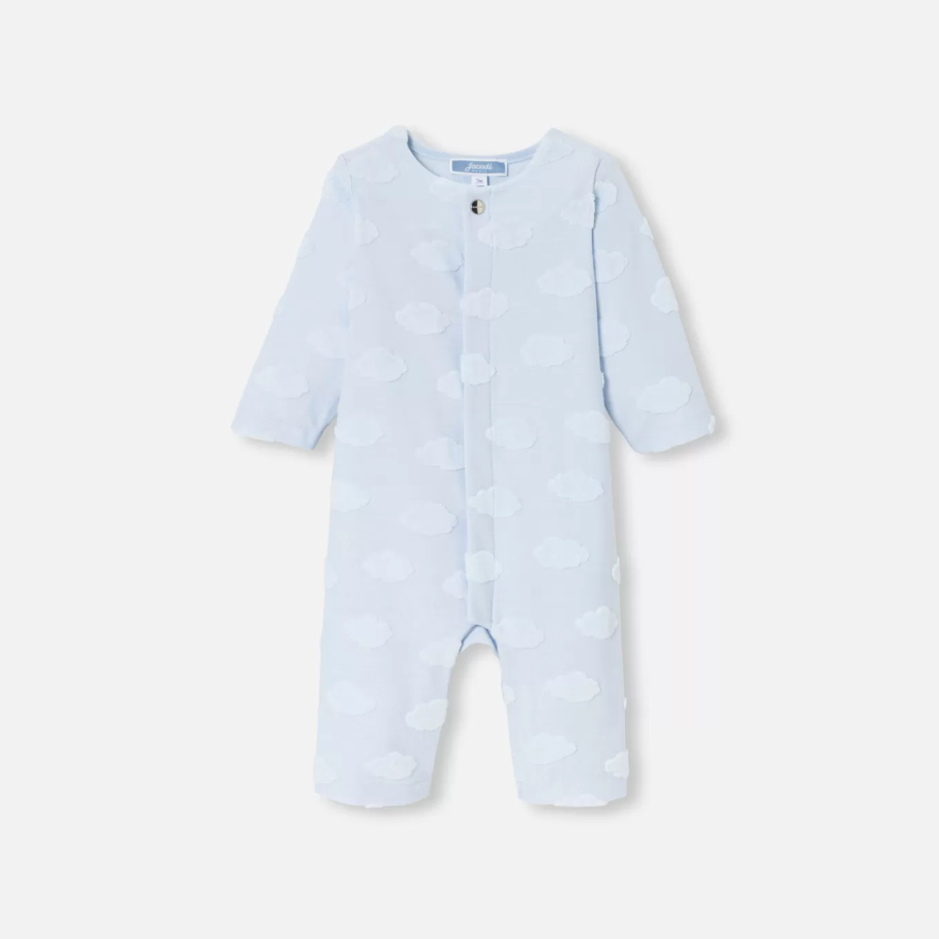Hot Jacadi Overall mit Wolkenmotiv für Baby Jungen HELLBLAU