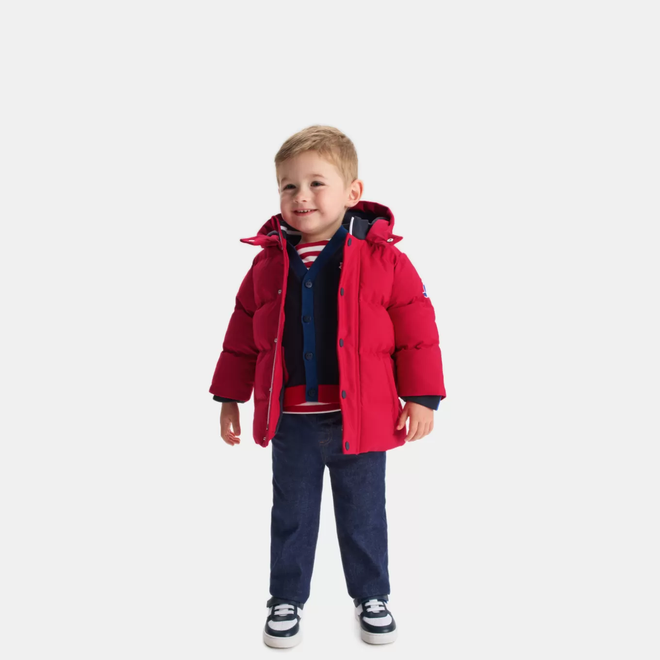 Sale Jacadi Parka aus Nylon Kleinkind Junge STEIN ROT