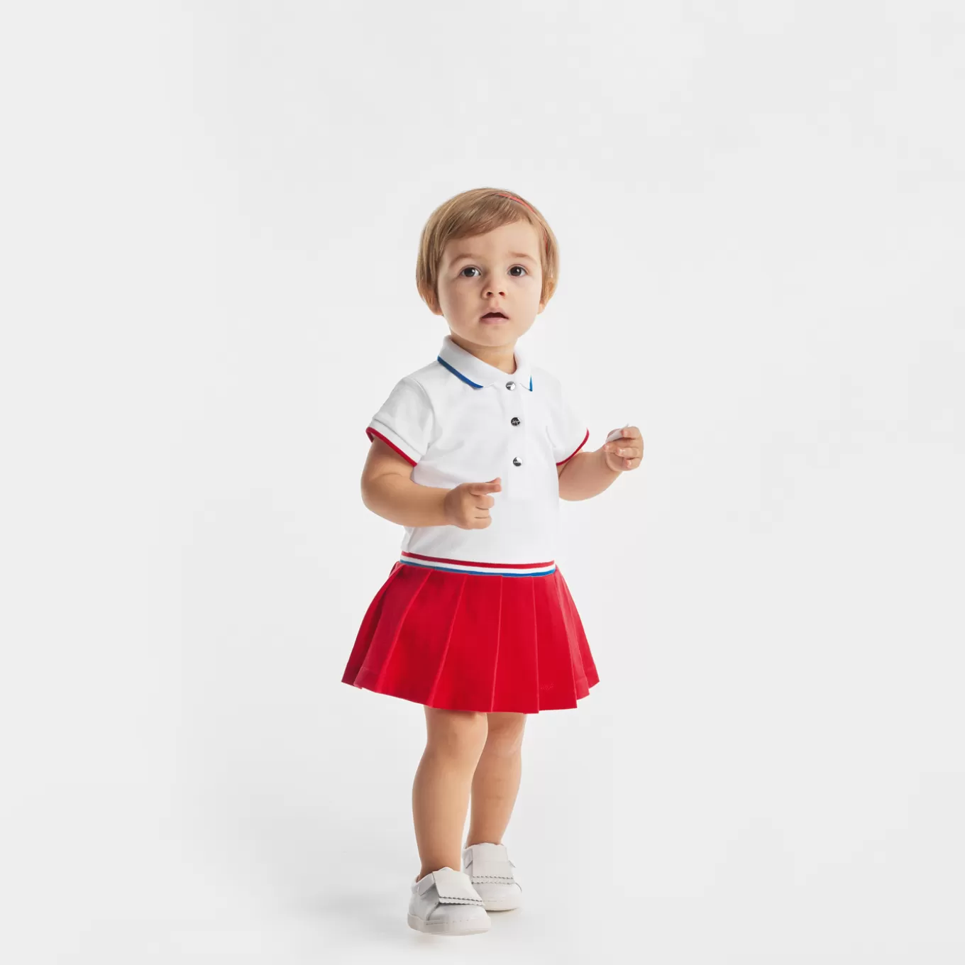 Cheap Jacadi Polokleid für Mädchen WEISS/ROT