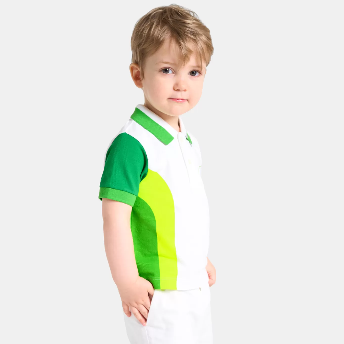 Flash Sale Jacadi Poloshirt aus Baumwollpikee Kleinkind Junge WEISS/GRÜN