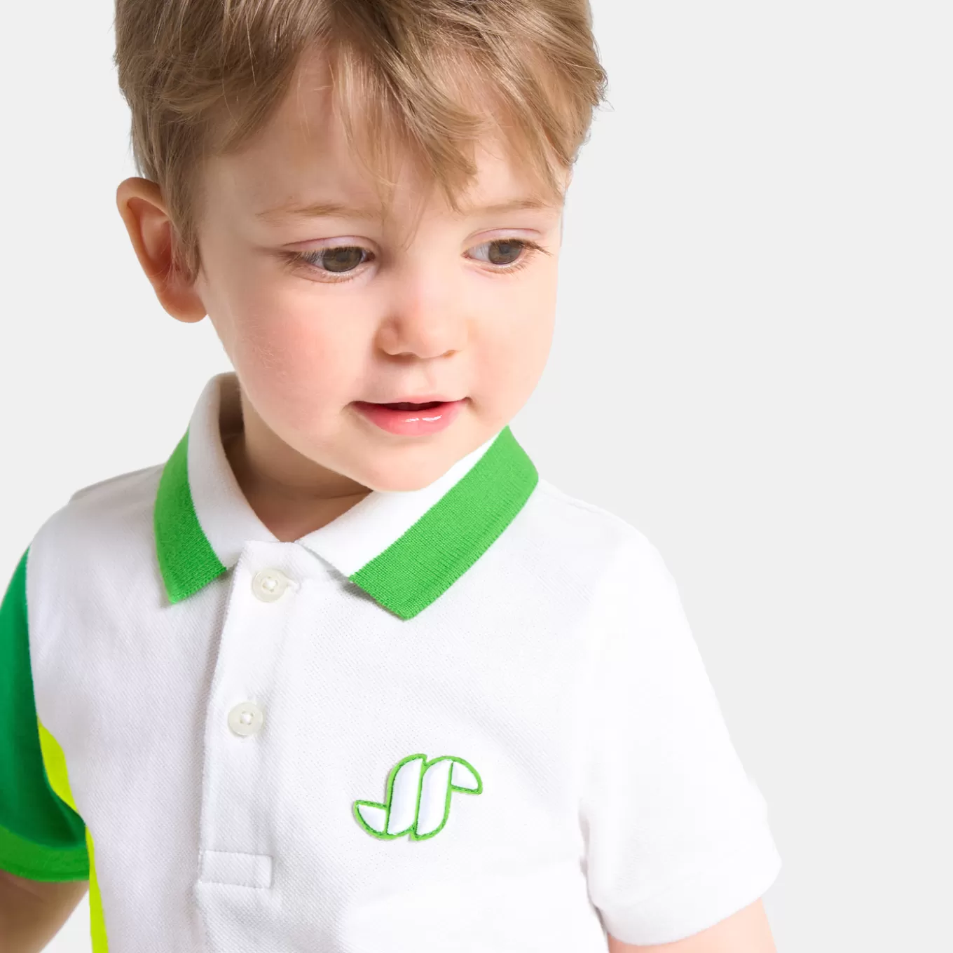 Flash Sale Jacadi Poloshirt aus Baumwollpikee Kleinkind Junge WEISS/GRÜN