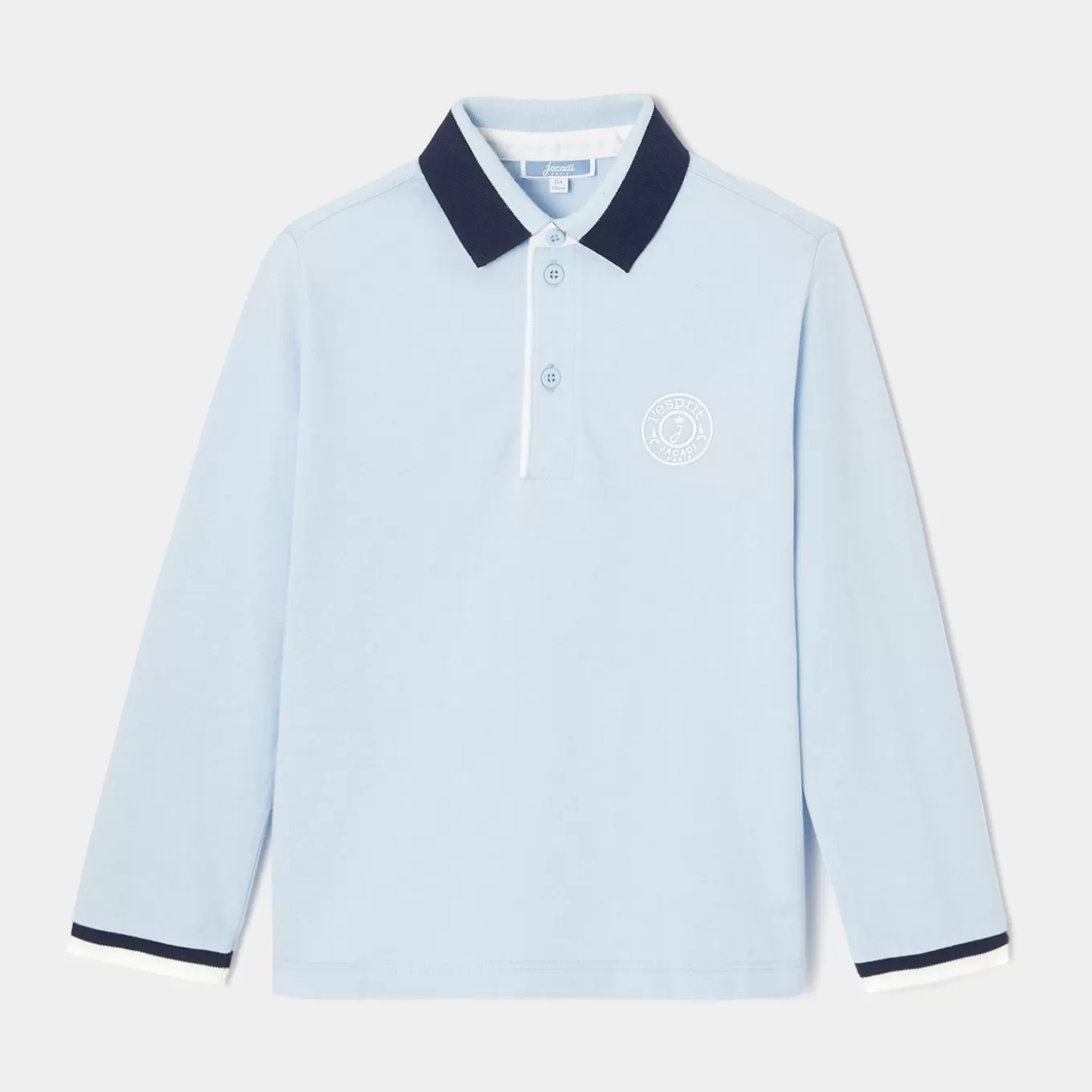 Online Jacadi Poloshirt im Rugby-Look für Jungen JACADI HELLBLAU