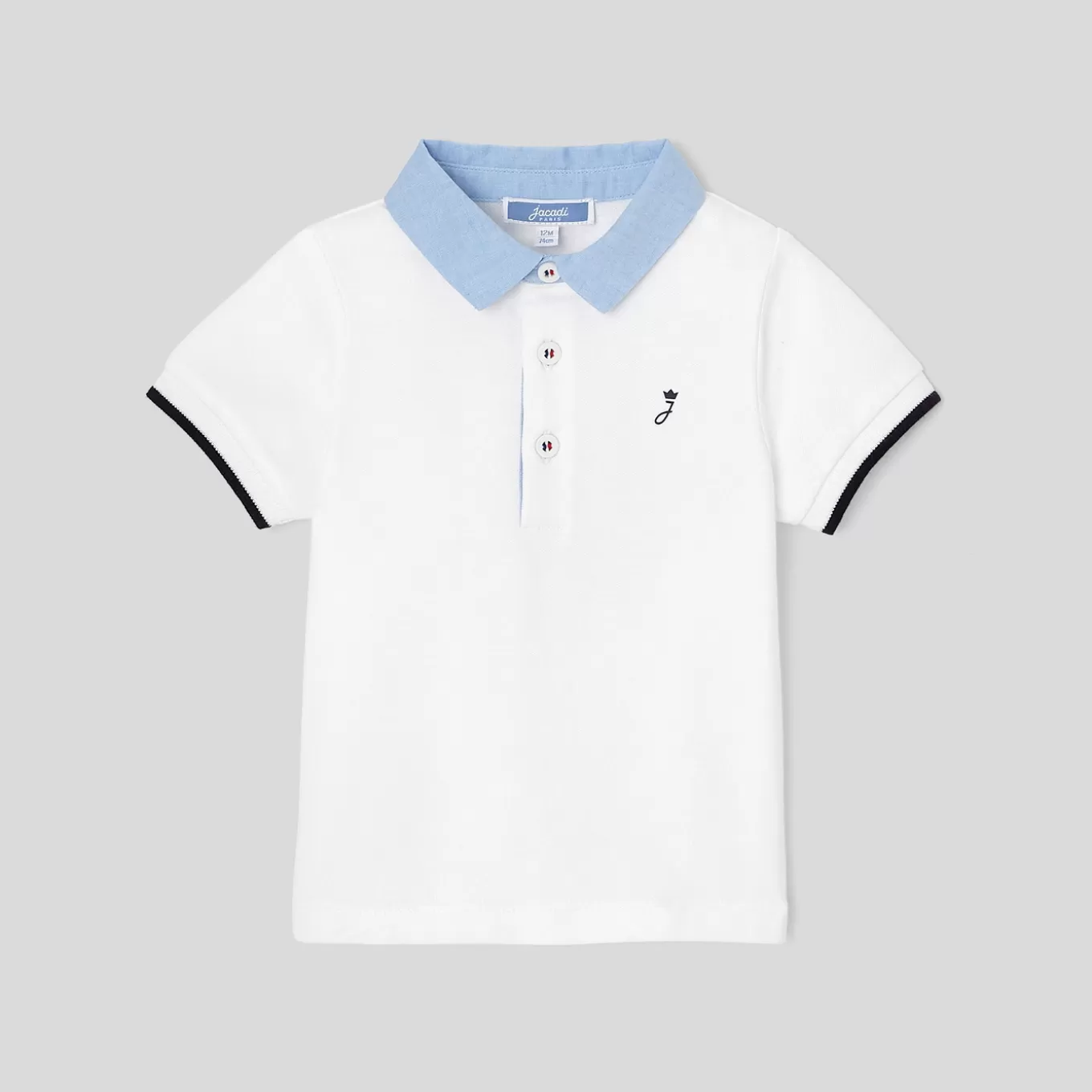 Hot Jacadi Poloshirt mit kurzen Ärmeln für Jungen JACADI WEISS