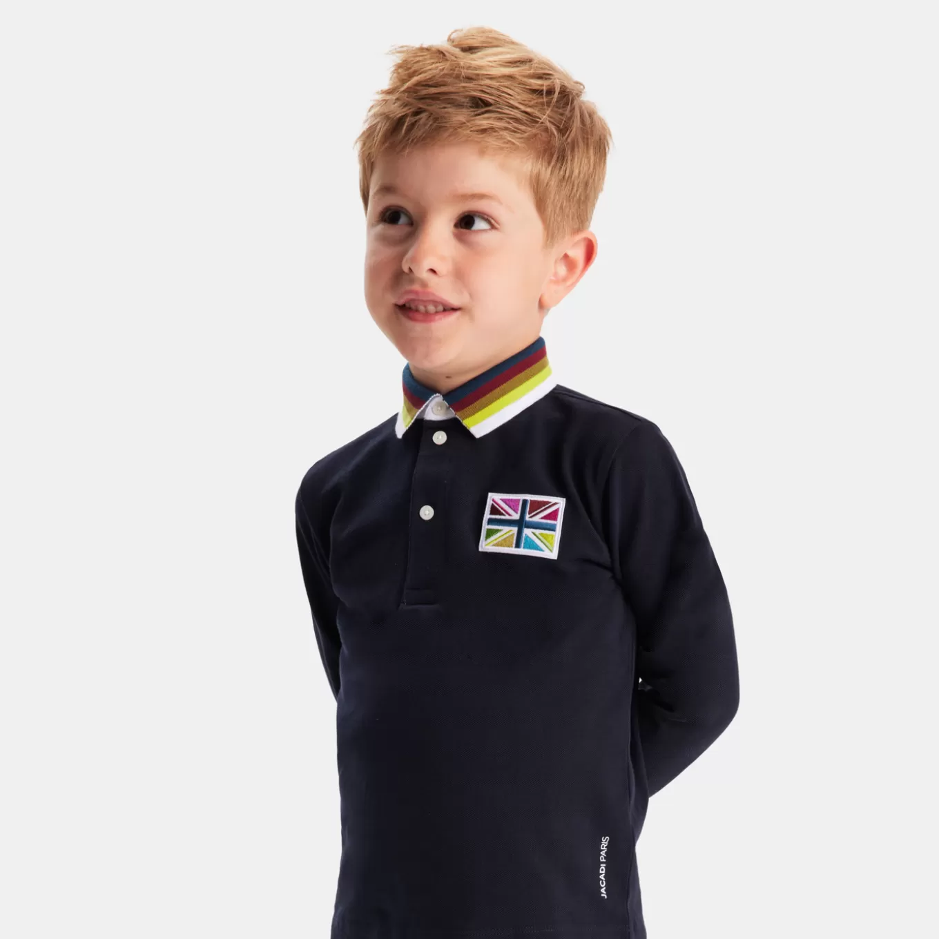 Cheap Jacadi Poloshirt mit langen Ärmeln für Jungen MARINEBLAU JACADI