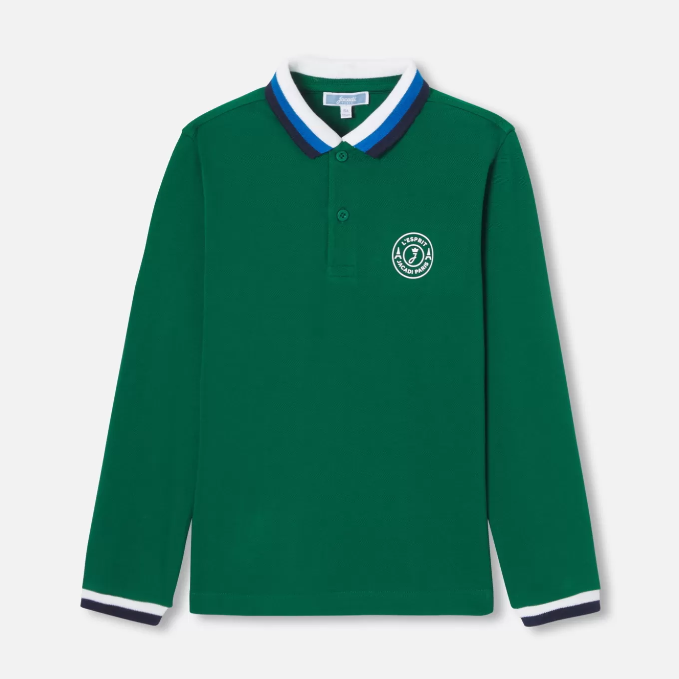 Best Sale Jacadi Poloshirt mit langen Ärmeln für Jungen GRÜN DUNKEL