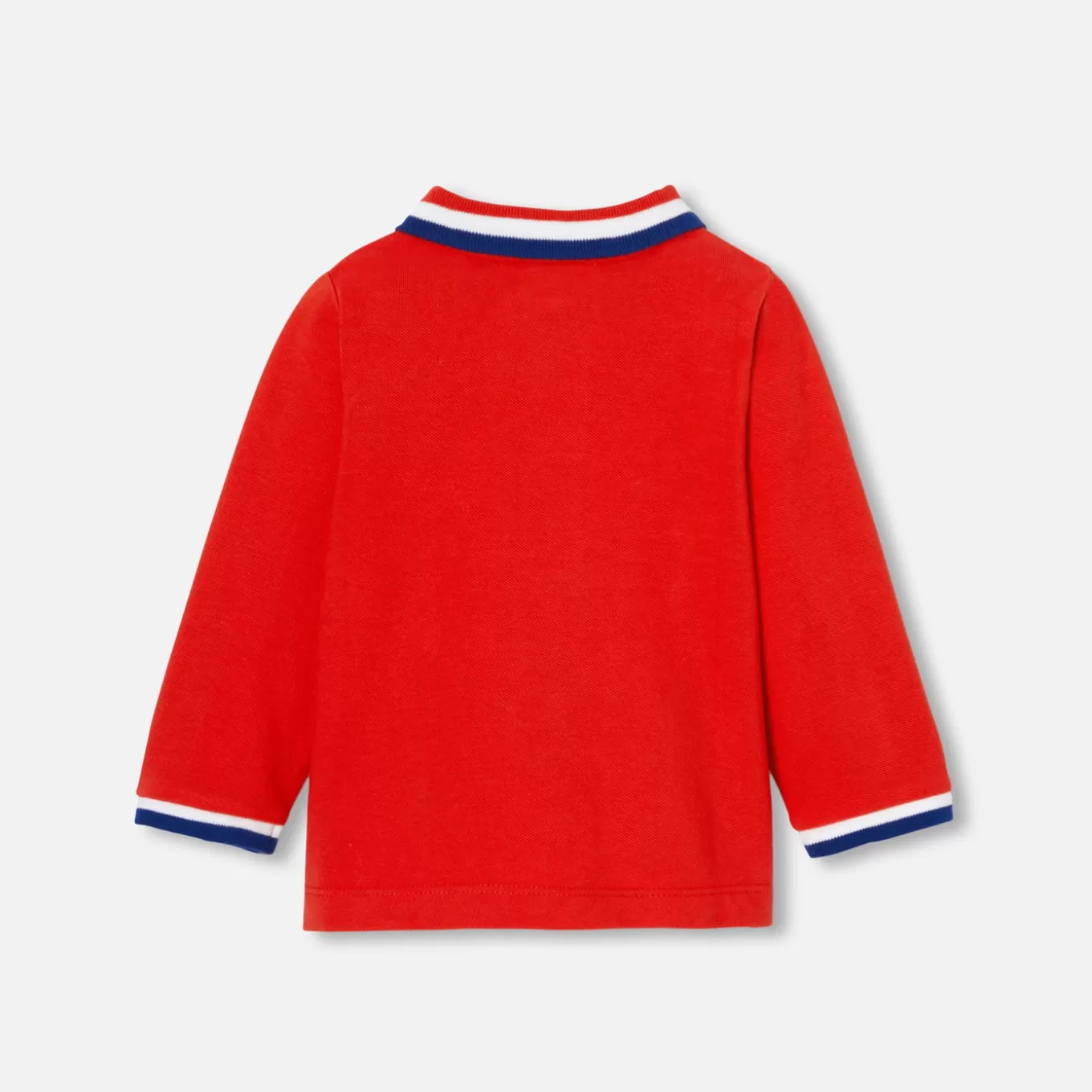 Best Sale Jacadi Poloshirt mit langen Ärmeln Kleinkind Junge LEBENDIGES ROT