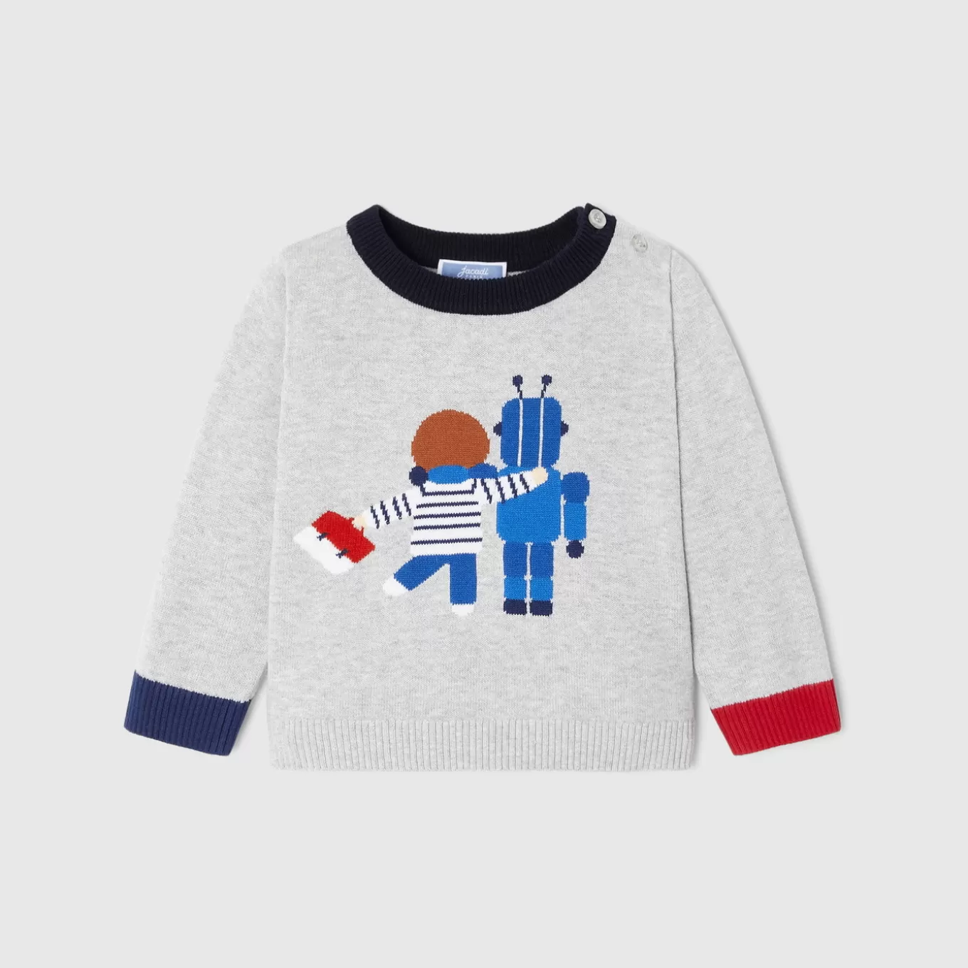 Flash Sale Jacadi Pullover aus Baumwolle für Jungen GRAU MELIERT HELL JACADI