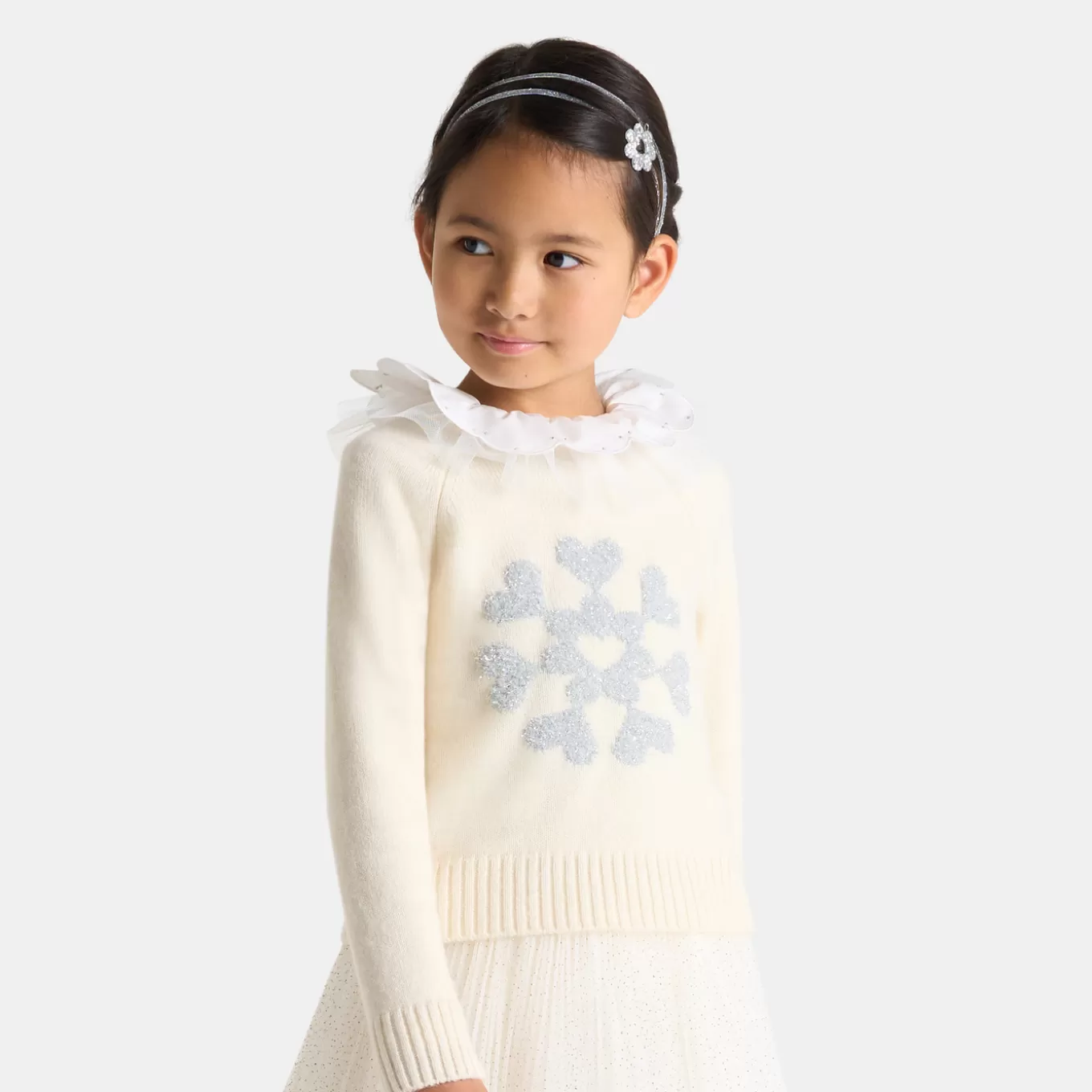 Fashion Jacadi Pullover aus Kaschmir für Mädchen WEICHES JACADI WEISS