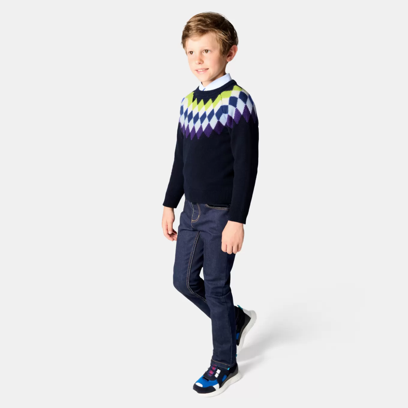 Shop Jacadi Pullover für Junge aus nachhaltige Wolle MARINEBLAU JACADI