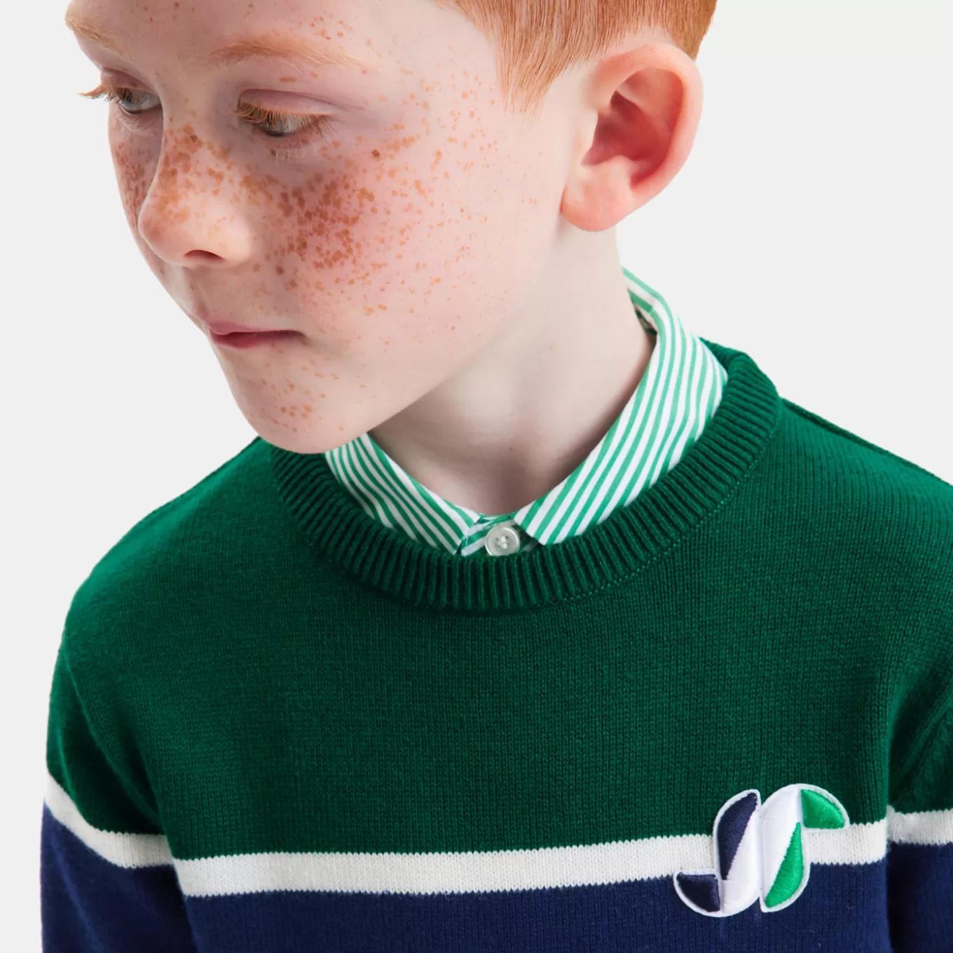 Clearance Jacadi Pullover für Jungen im Color-Block-Design GRAU/MEHRFARBIG