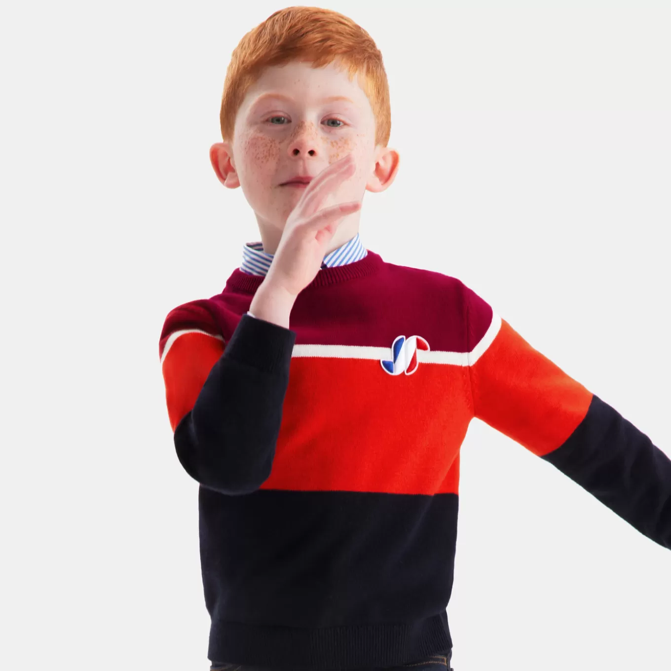 Flash Sale Jacadi Pullover für Jungen im Color-Block-Design MARINEBLAU/ROT