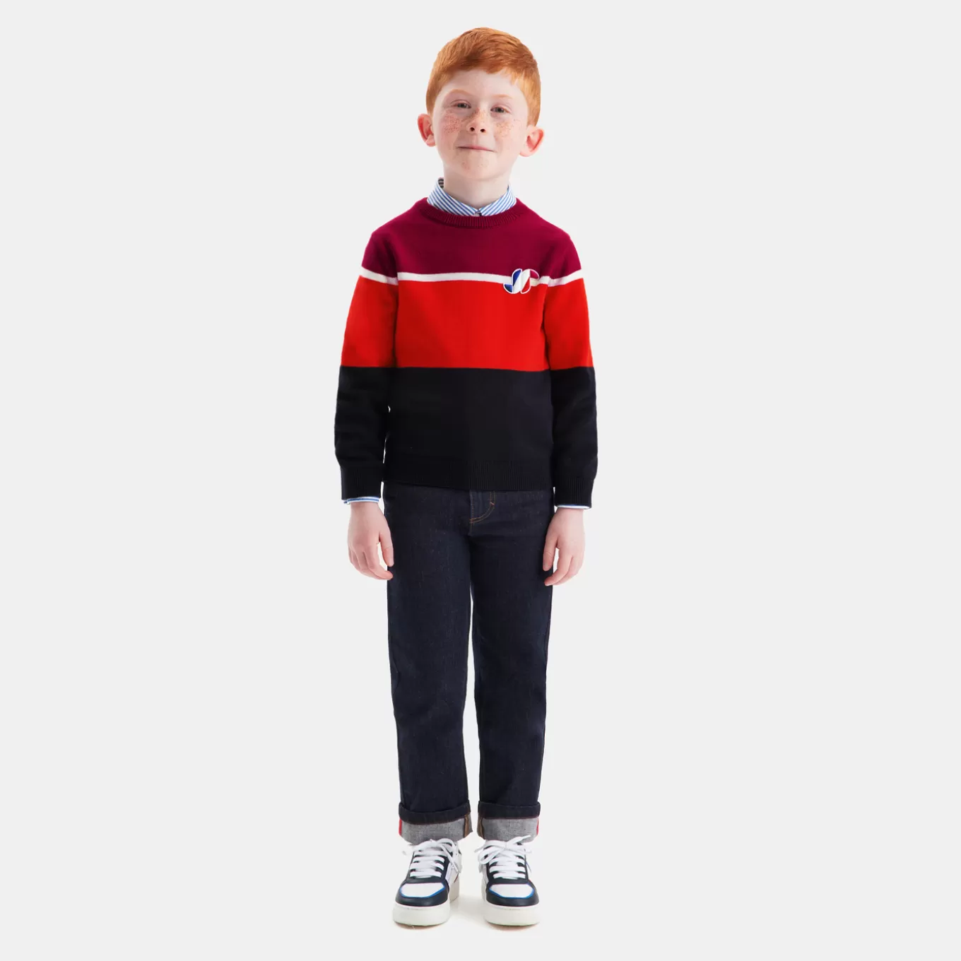 Flash Sale Jacadi Pullover für Jungen im Color-Block-Design MARINEBLAU/ROT