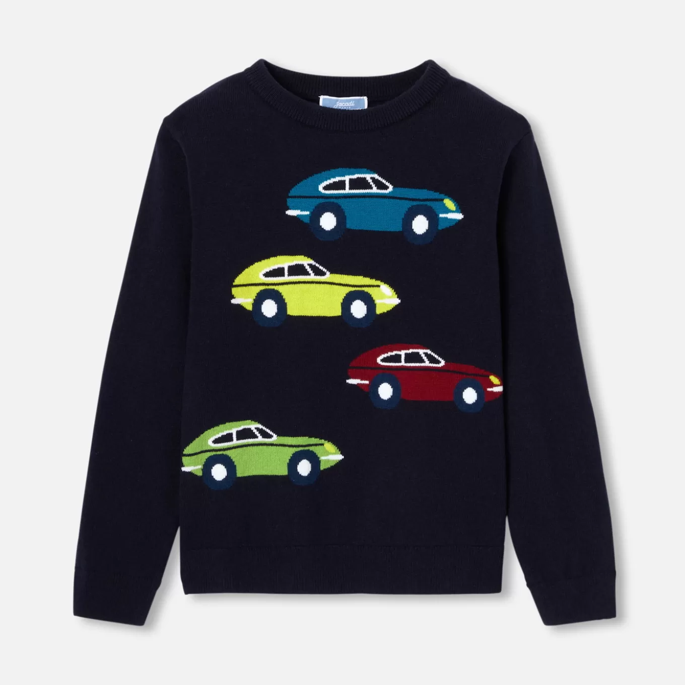 Best Sale Jacadi Pullover für Jungen mit Auto-Intarsie MARINEBLAU JACADI