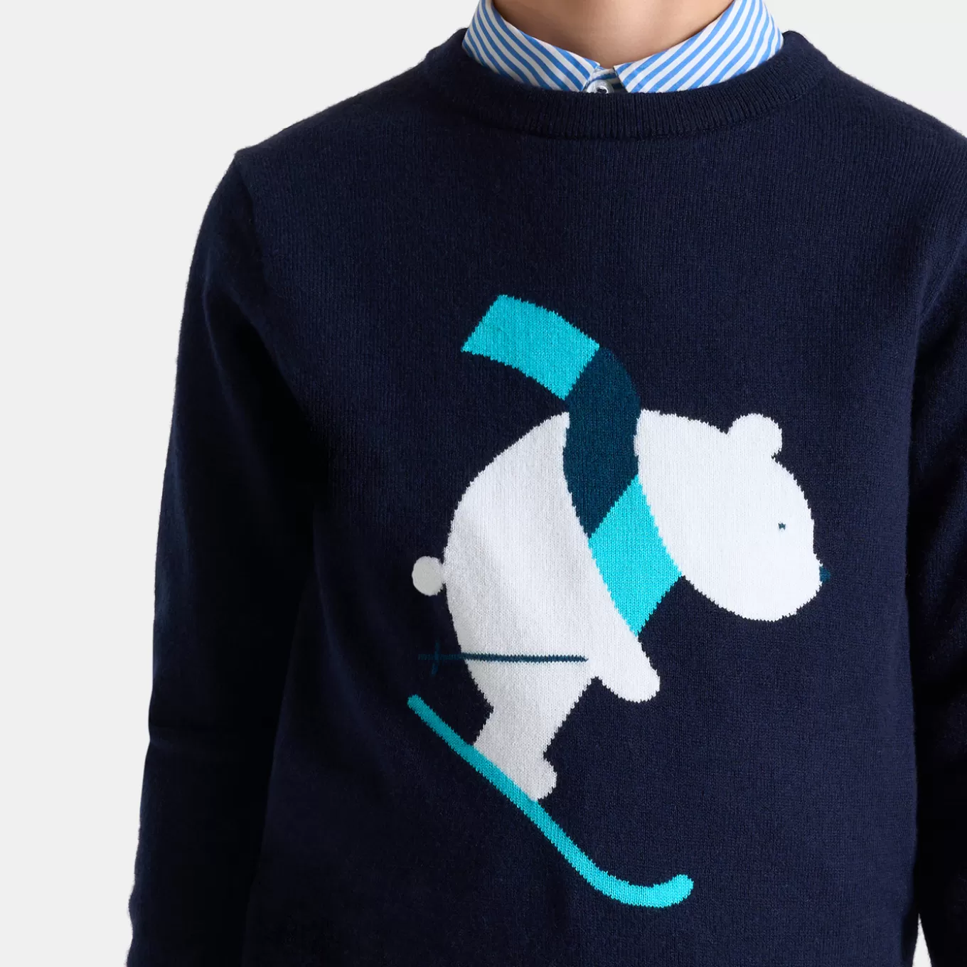 Clearance Jacadi Pullover für Jungen mit Bären-Motiv MARINEBLAU JACADI