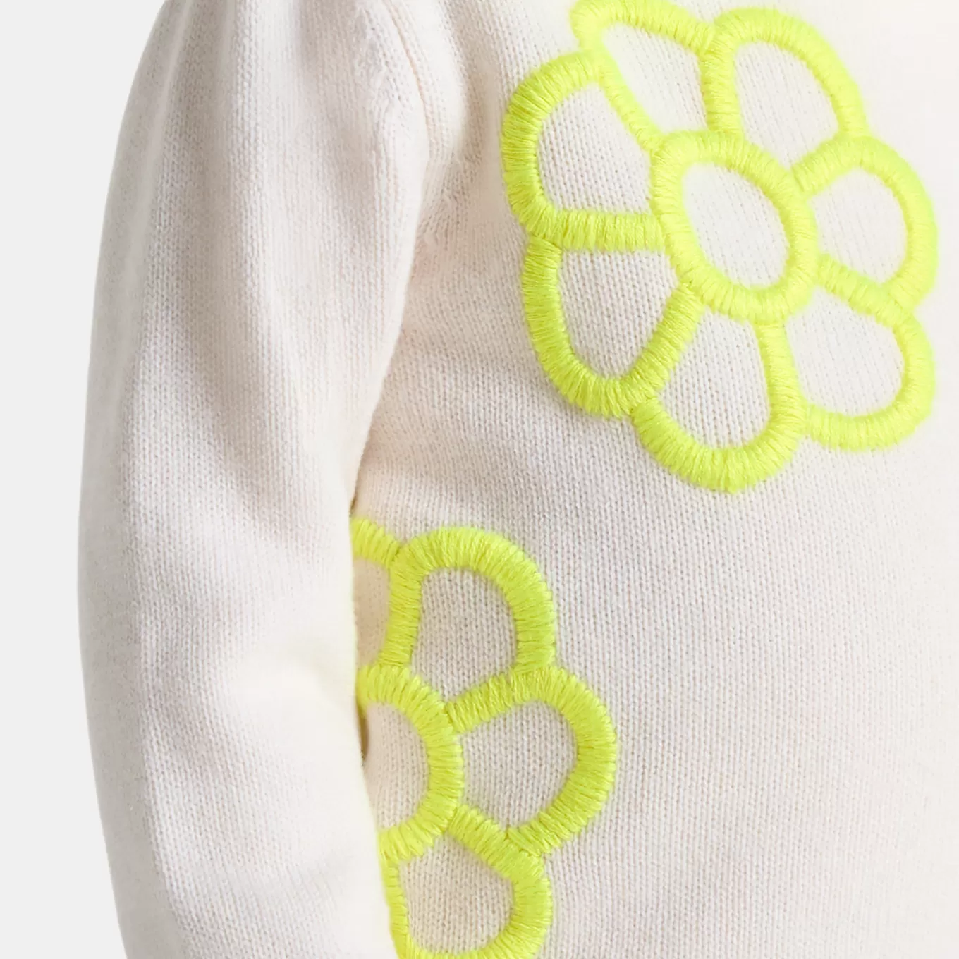 Flash Sale Jacadi Pullover mit aufgestickten Blumen Kleinkind Mädchen WEICHES JACADI WEISS
