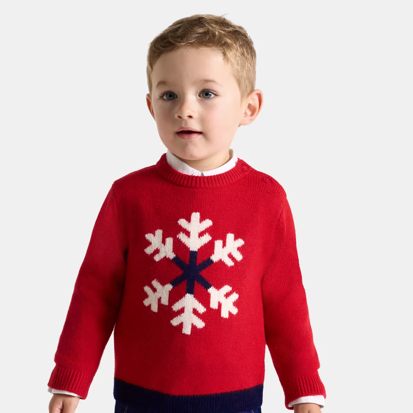 Flash Sale Jacadi Pullover mit Flocken-Intarsie Kleinkind Junge STEIN ROT