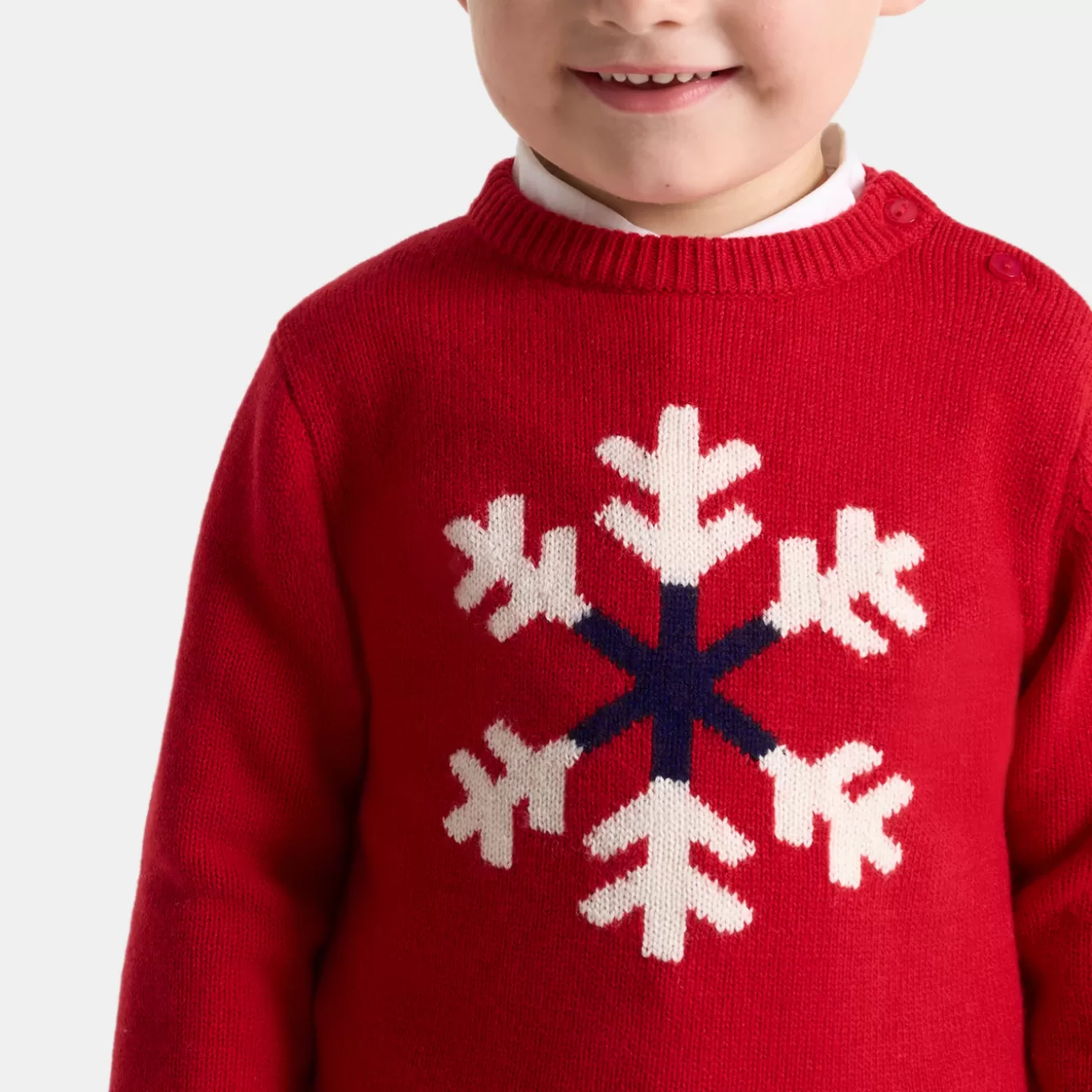 Flash Sale Jacadi Pullover mit Flocken-Intarsie Kleinkind Junge STEIN ROT