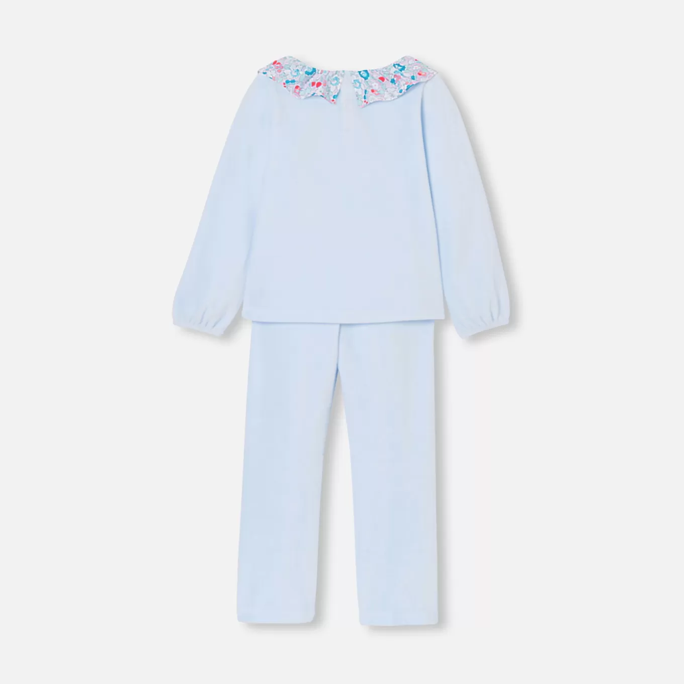 Hot Jacadi Pyjama aus Samt für Mädchen TÜRKIS JACADI