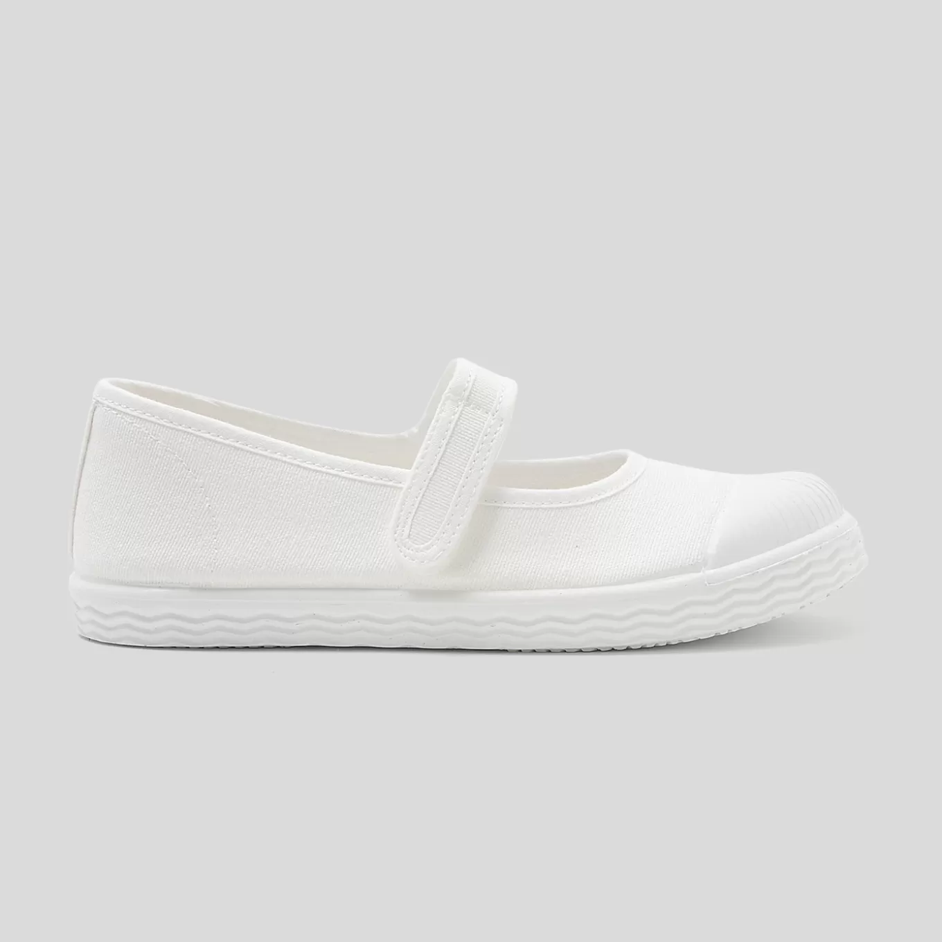 Discount Jacadi Riemchenschuhe aus Canvas für Mädchen JACADI WEISS