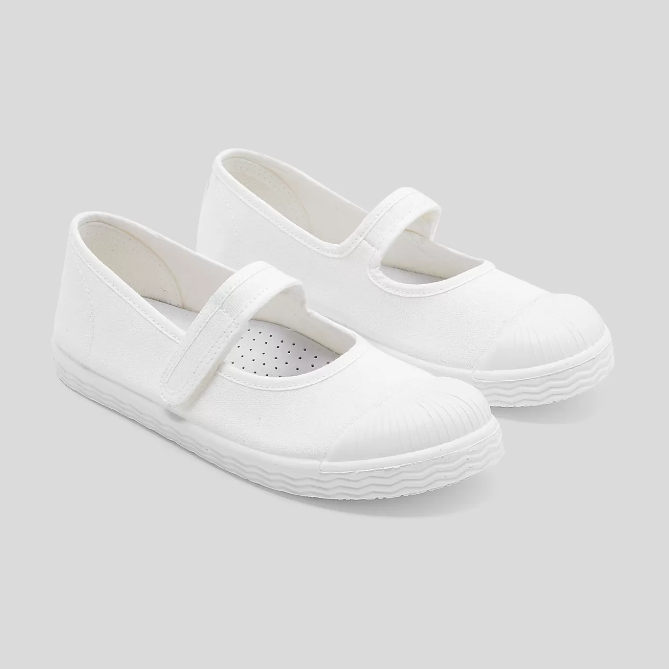 Discount Jacadi Riemchenschuhe aus Canvas für Mädchen JACADI WEISS