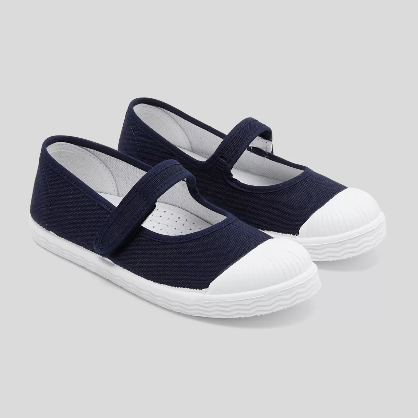Clearance Jacadi Riemchenschuhe aus Canvas für Mädchen MARINEBLAU JACADI
