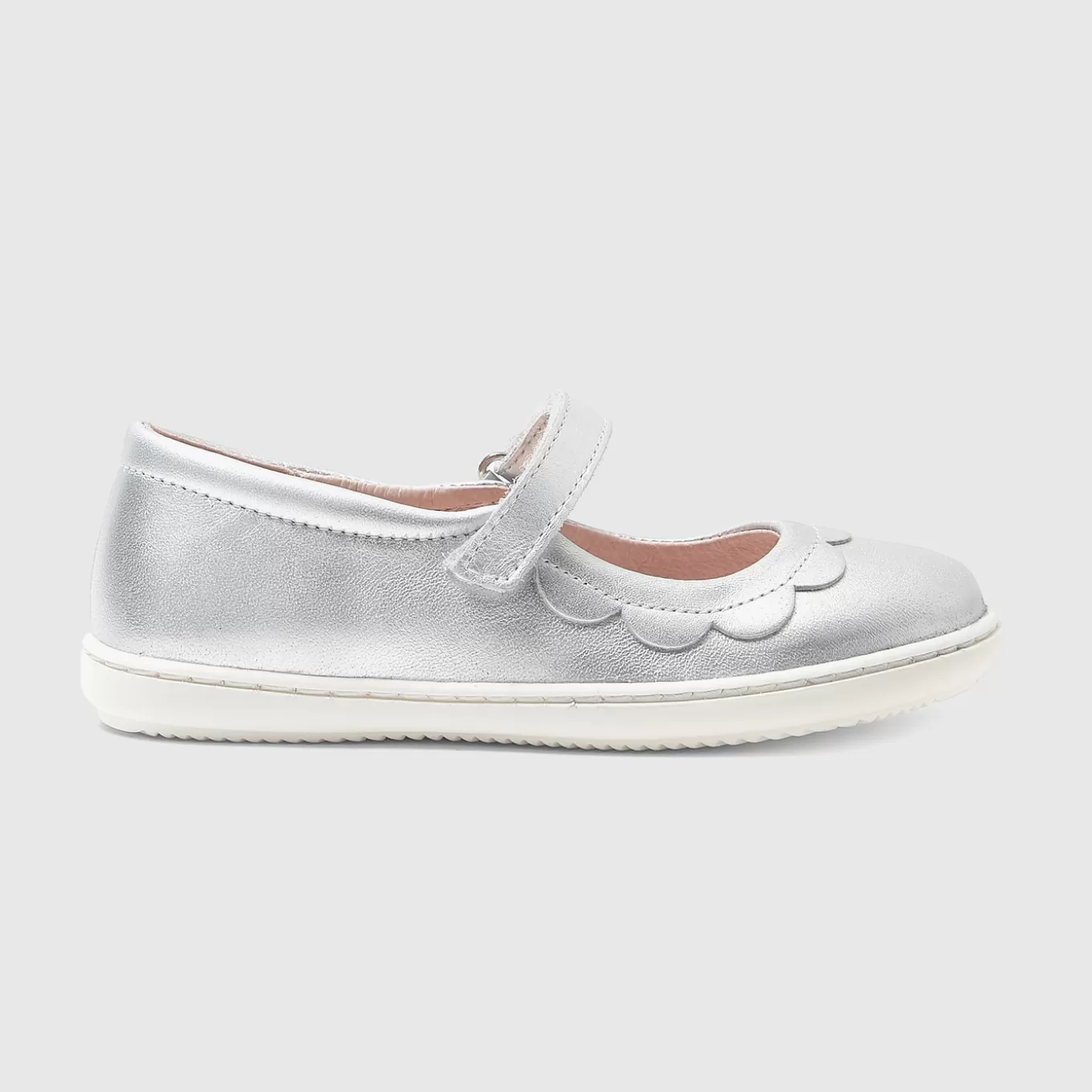 Hot Jacadi Riemchenschuhe für Mädchen SILBER