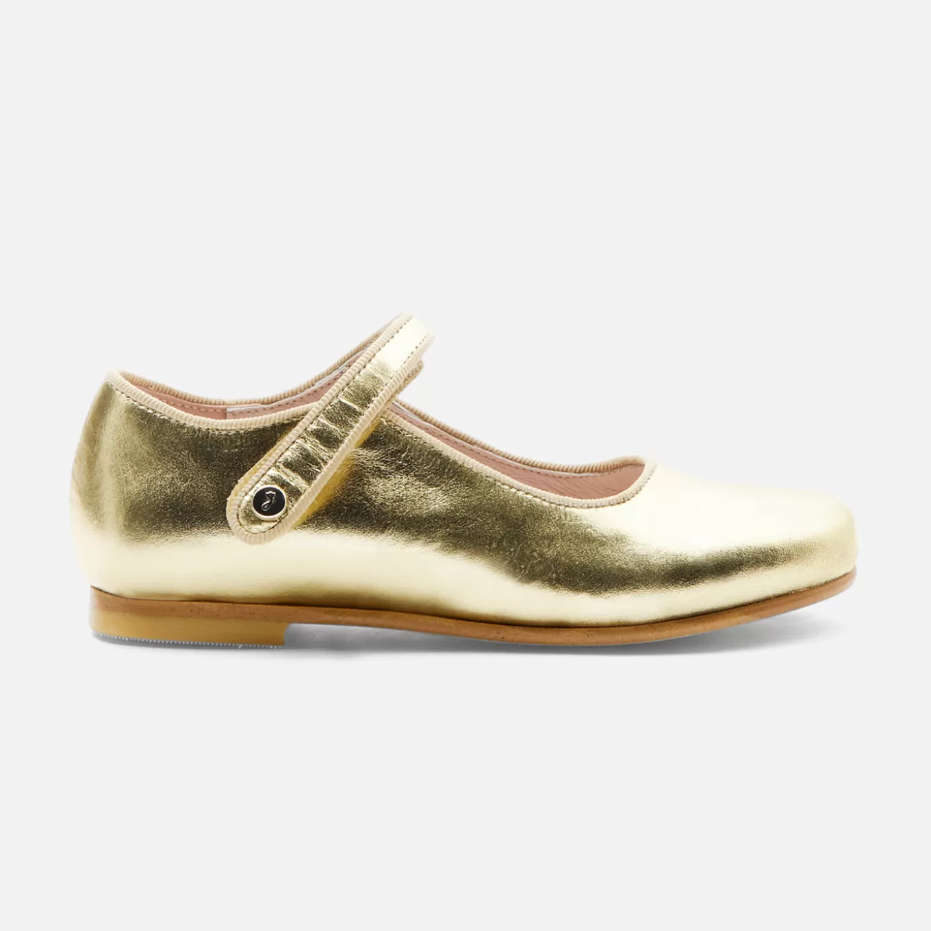 New Jacadi Riemchenschuhe für Mädchen aus Glacéleder GOLD GELB