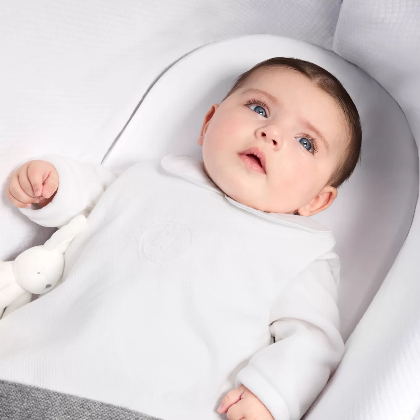 Hot Jacadi Schlafsack 0-6 Monate mit Kragen JACADI WEISS