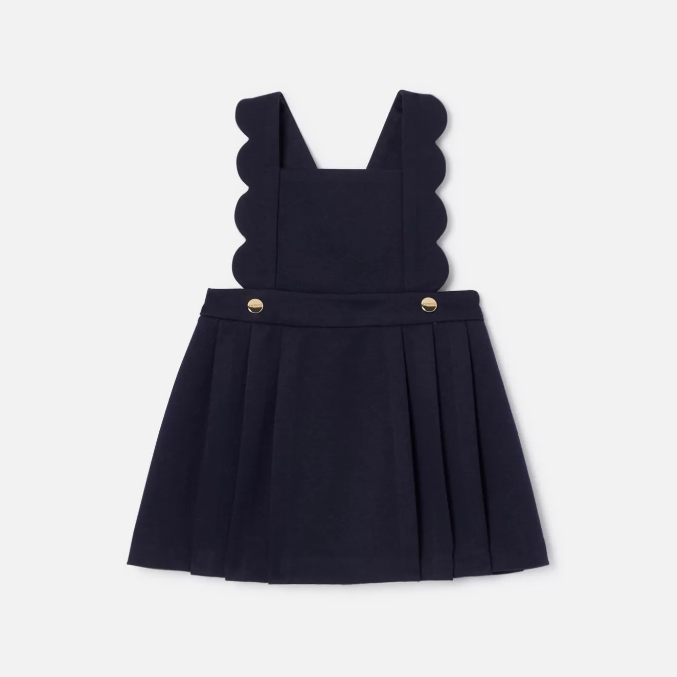 Hot Jacadi Schürzenkleid aus Milanostrick Kleinkind Mädchen MARINEBLAU JACADI