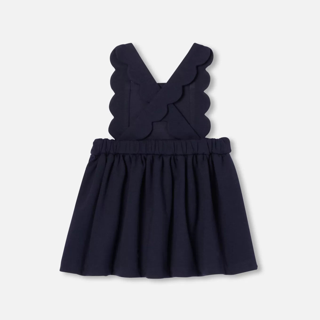 Hot Jacadi Schürzenkleid aus Milanostrick Kleinkind Mädchen MARINEBLAU JACADI