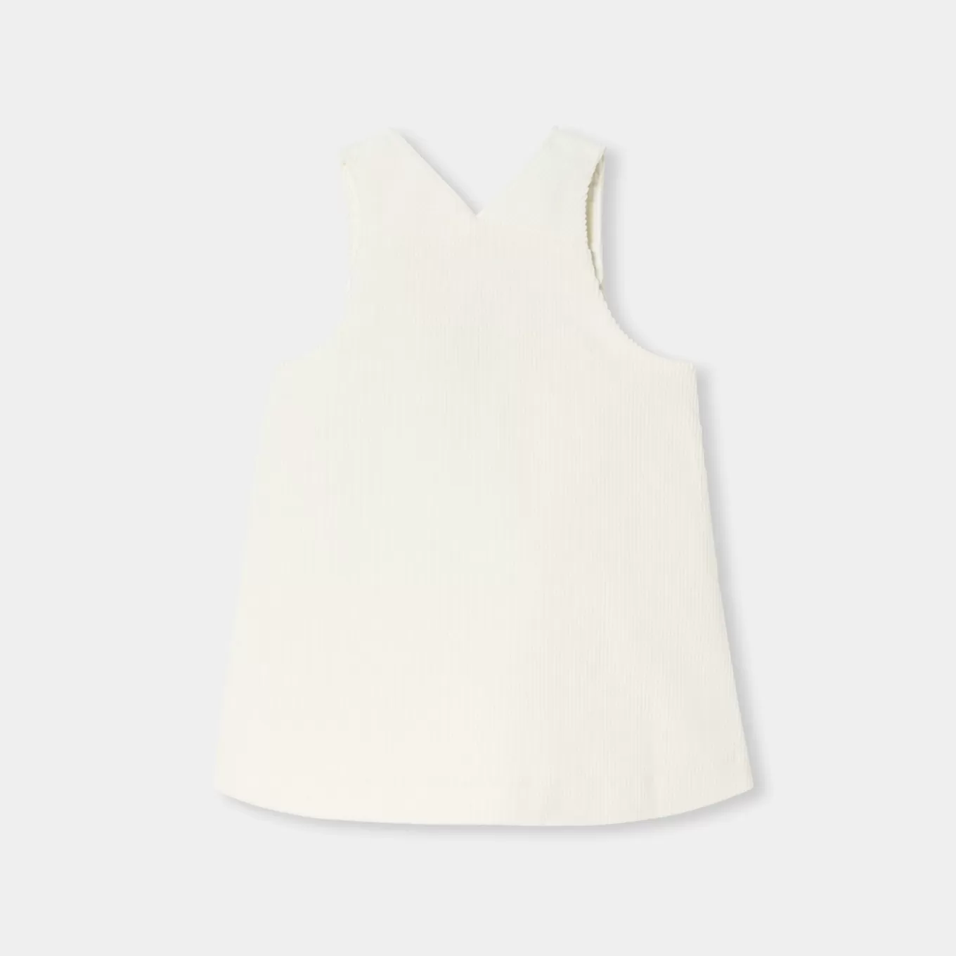 New Jacadi Schürzenkleid aus Samt Kleinkind Mädchen WEICHES JACADI WEISS