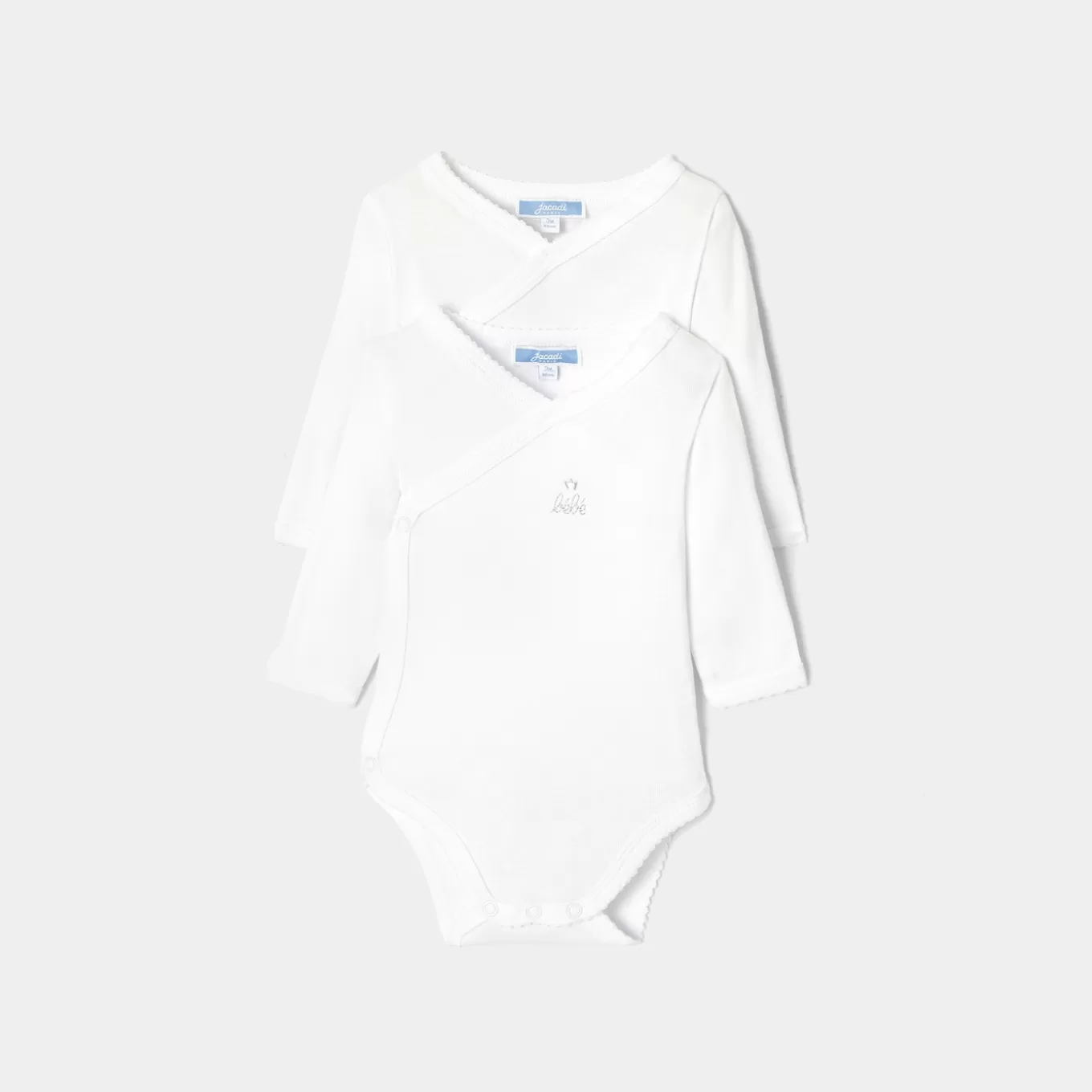 New Jacadi Set aus 2 Bodys mit langen Ärmeln JACADI WEISS