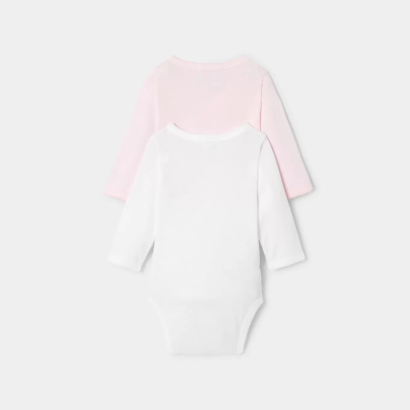 Flash Sale Jacadi Set aus 2 langärmeligen Bodys für Mädchen ROSA/WEISS