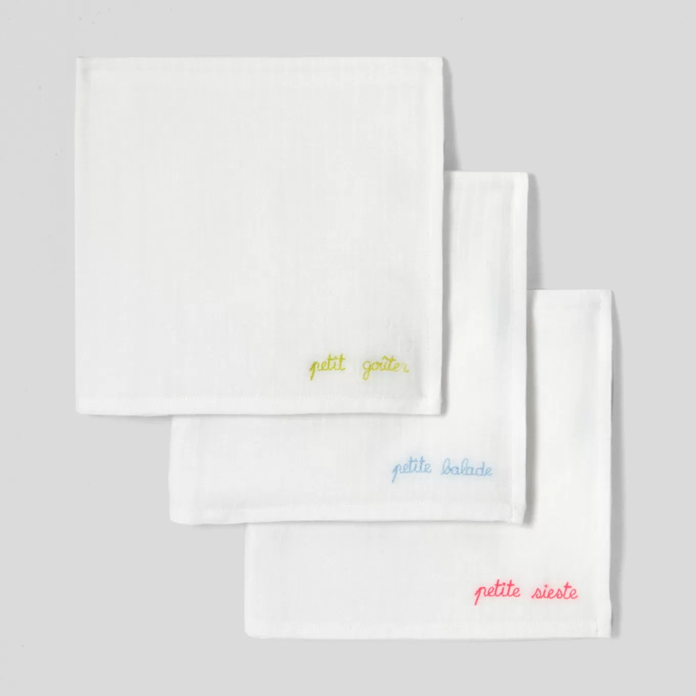 Discount Jacadi Set mit 3 Mulltüchern für Mädchen WEISS/MEHRFARBIG