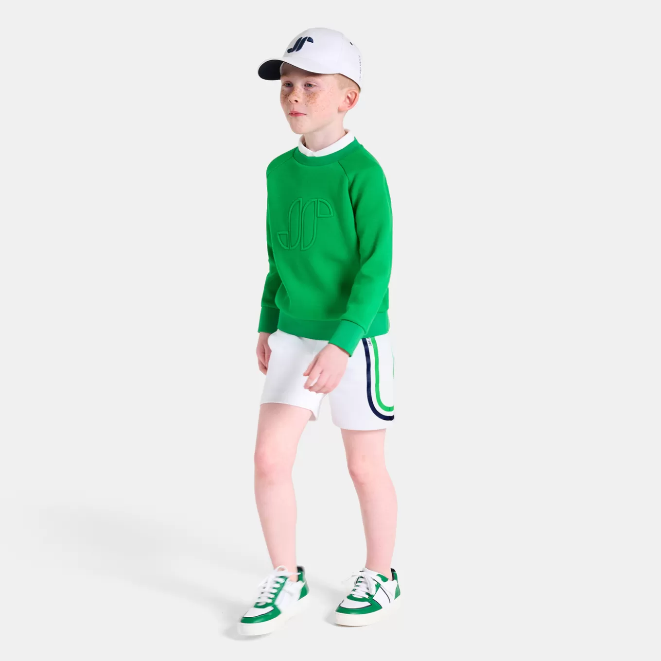 Fashion Jacadi Shorts für Jungen WEISS/GRÜN
