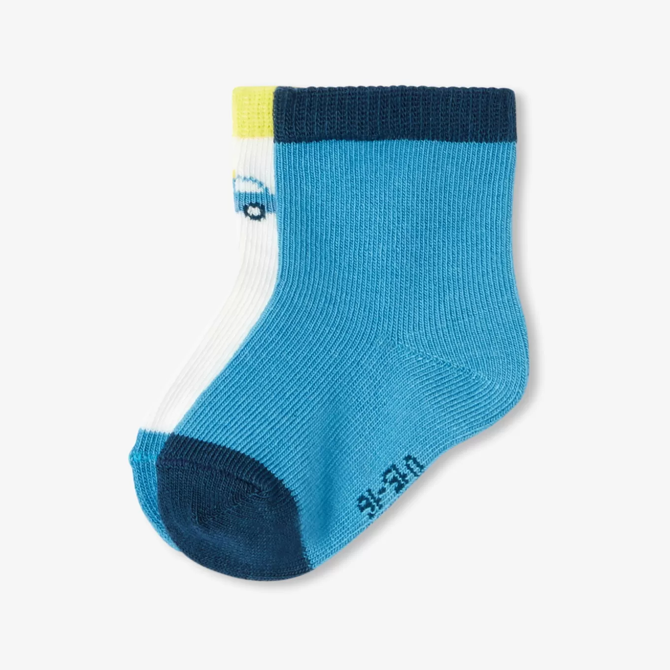 Best Jacadi Socken-Duo für Baby Jungen WEISS/BLAU