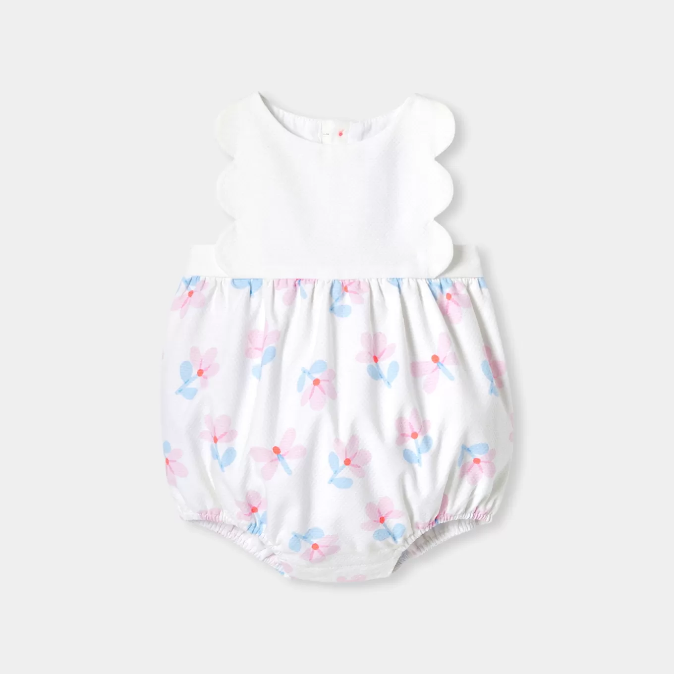 Fashion Jacadi Spielanzug aus Baumwollpiqué für Mädchen WEISS/MEHRFARBIG