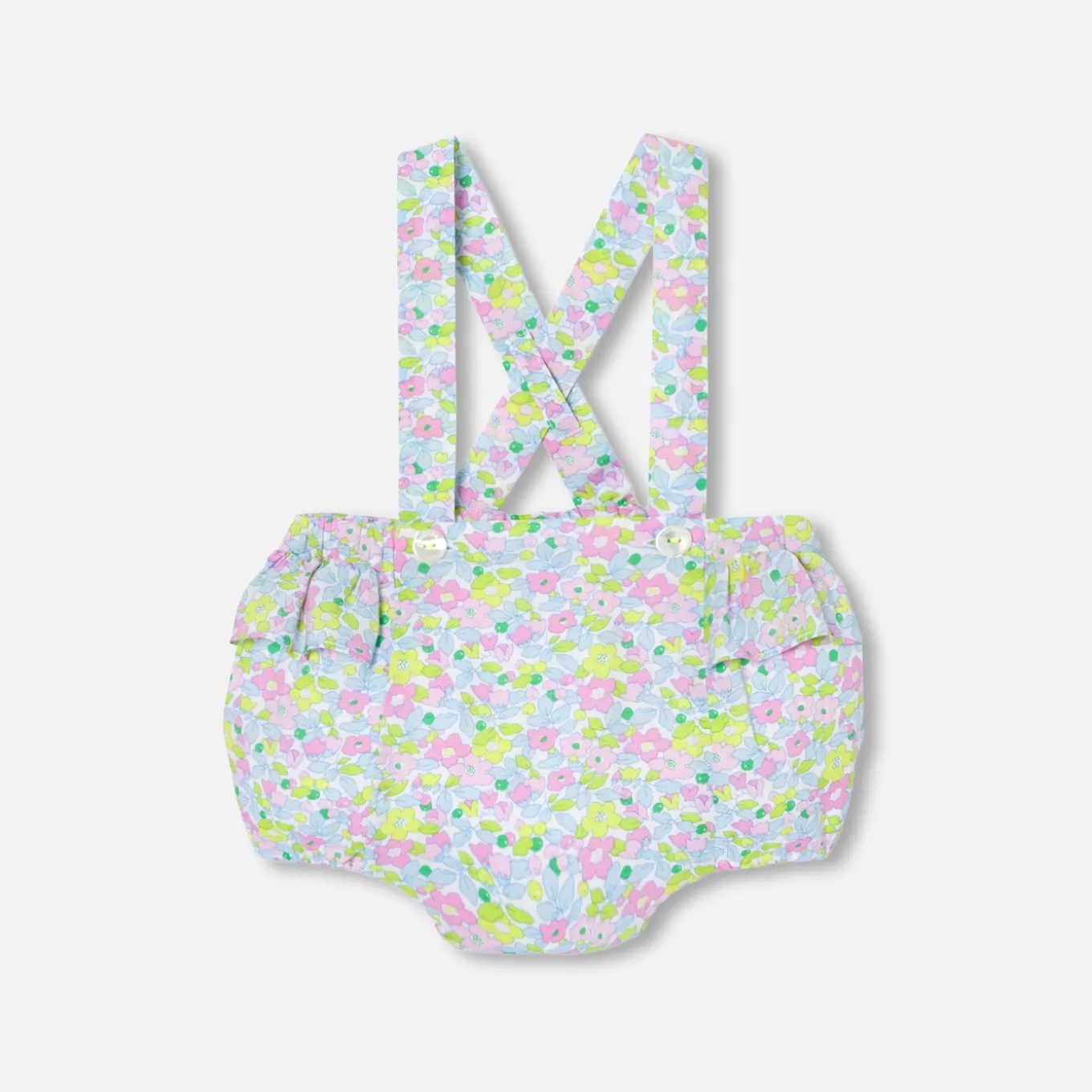 Shop Jacadi Spieler aus Liberty-Stoff für Baby Mädchen WEISS/MEHRFARBIG