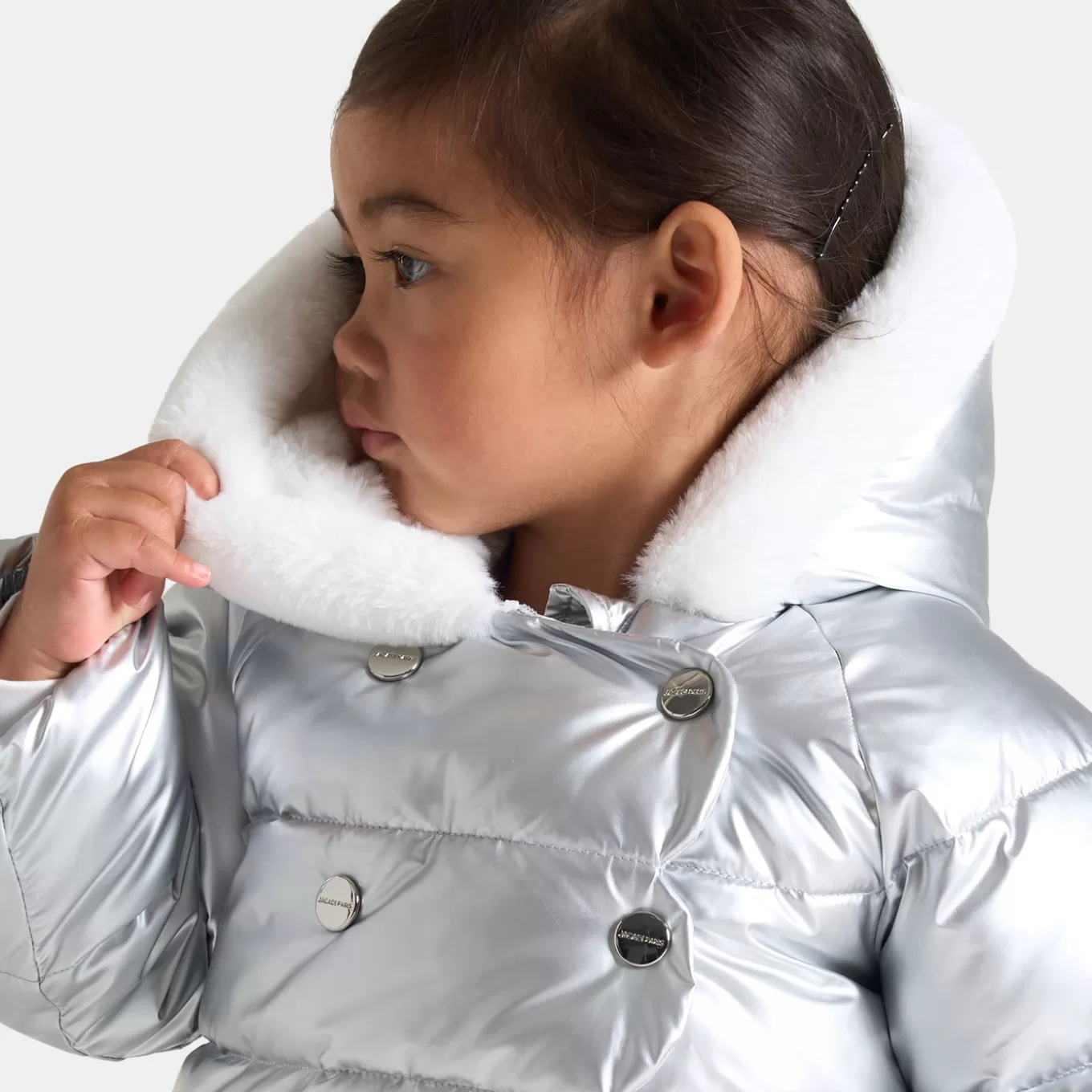 New Jacadi Steppjacke Kleinkind Mädchen SILBER