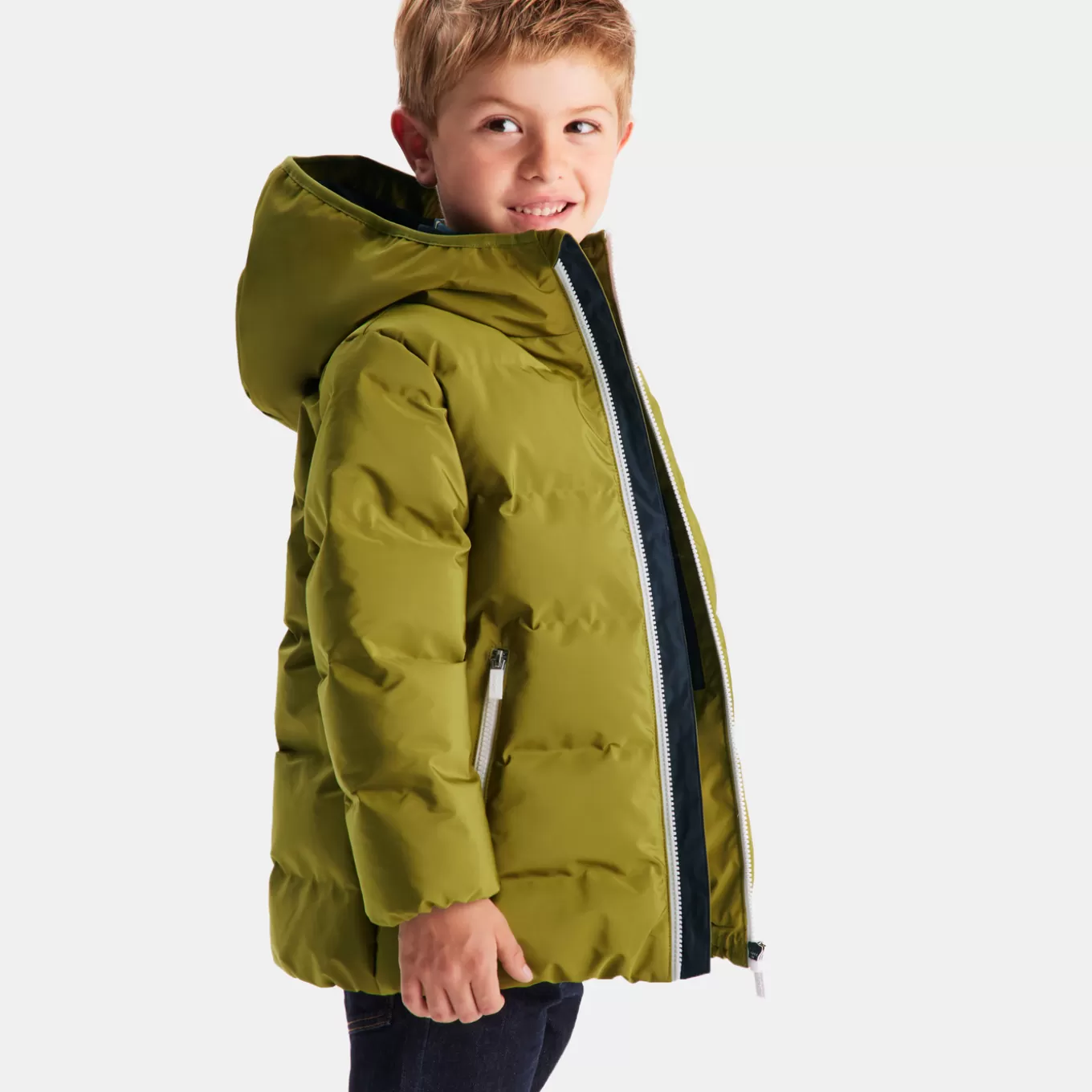 Flash Sale Jacadi Steppjacke mit Kapuze für Jungen KAKI