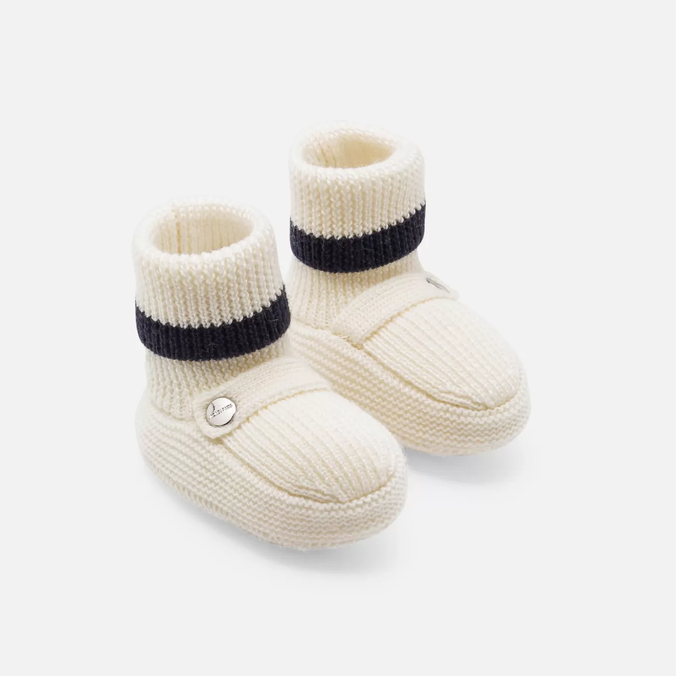 Discount Jacadi Stiefel für Babys aus Wolle WEISS/MARINEBLAU